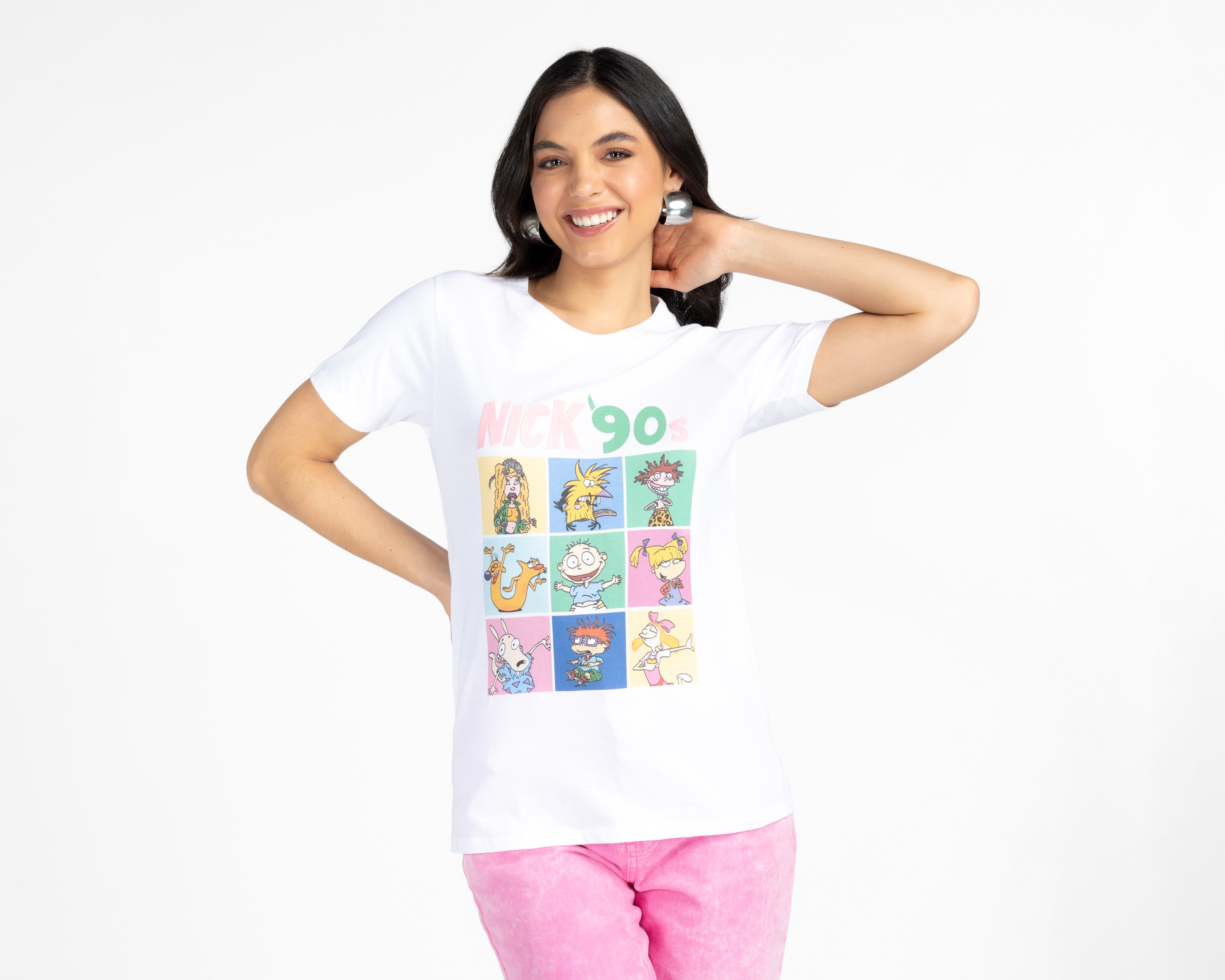Playera Nickelodeon Manga Corta para Mujer