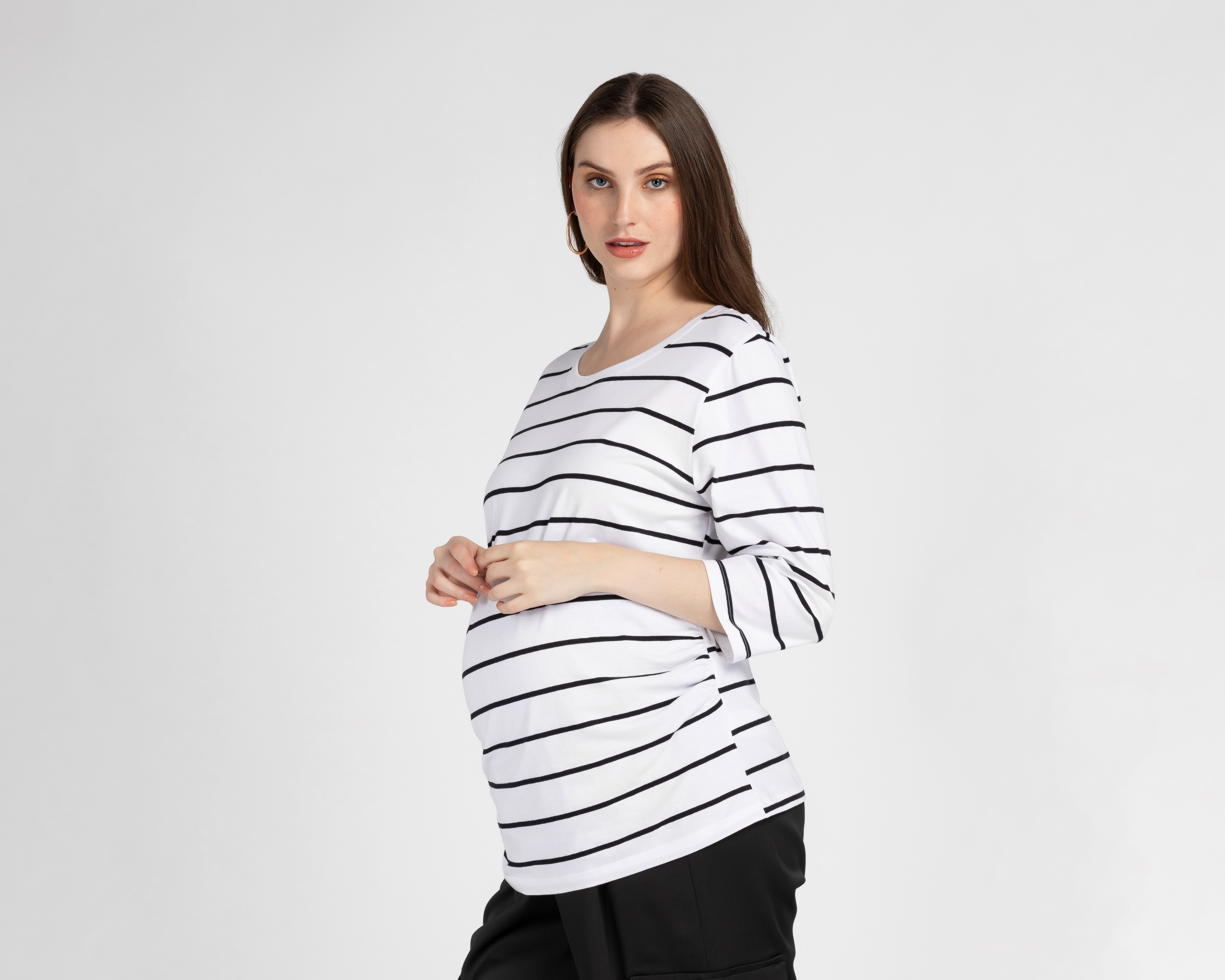 Foto 1 | Foto 1 | Blusa de Maternidad Mamá Bella a Rayas