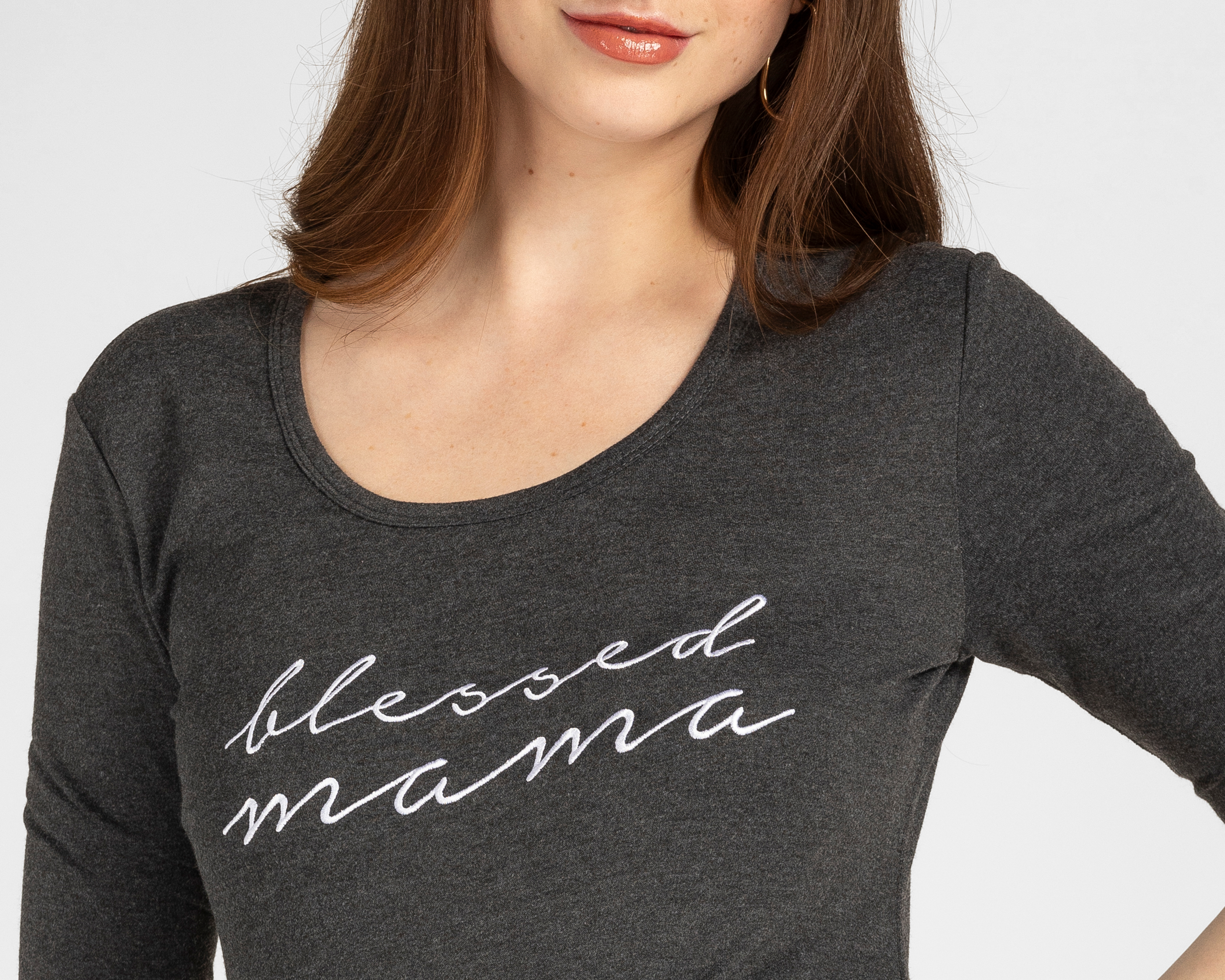 Foto 5 pulgar | Foto 4 | Blusa de Maternidad Mamá Bella Cuello Redondo