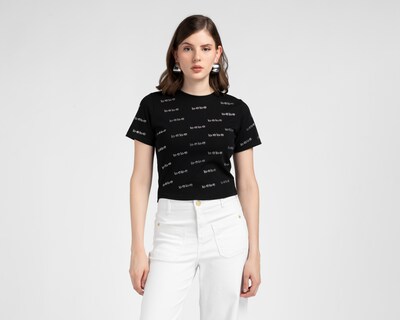 Foto 1 | Foto 1 | Playera Cuello Redondo Negra Bebe para Mujer