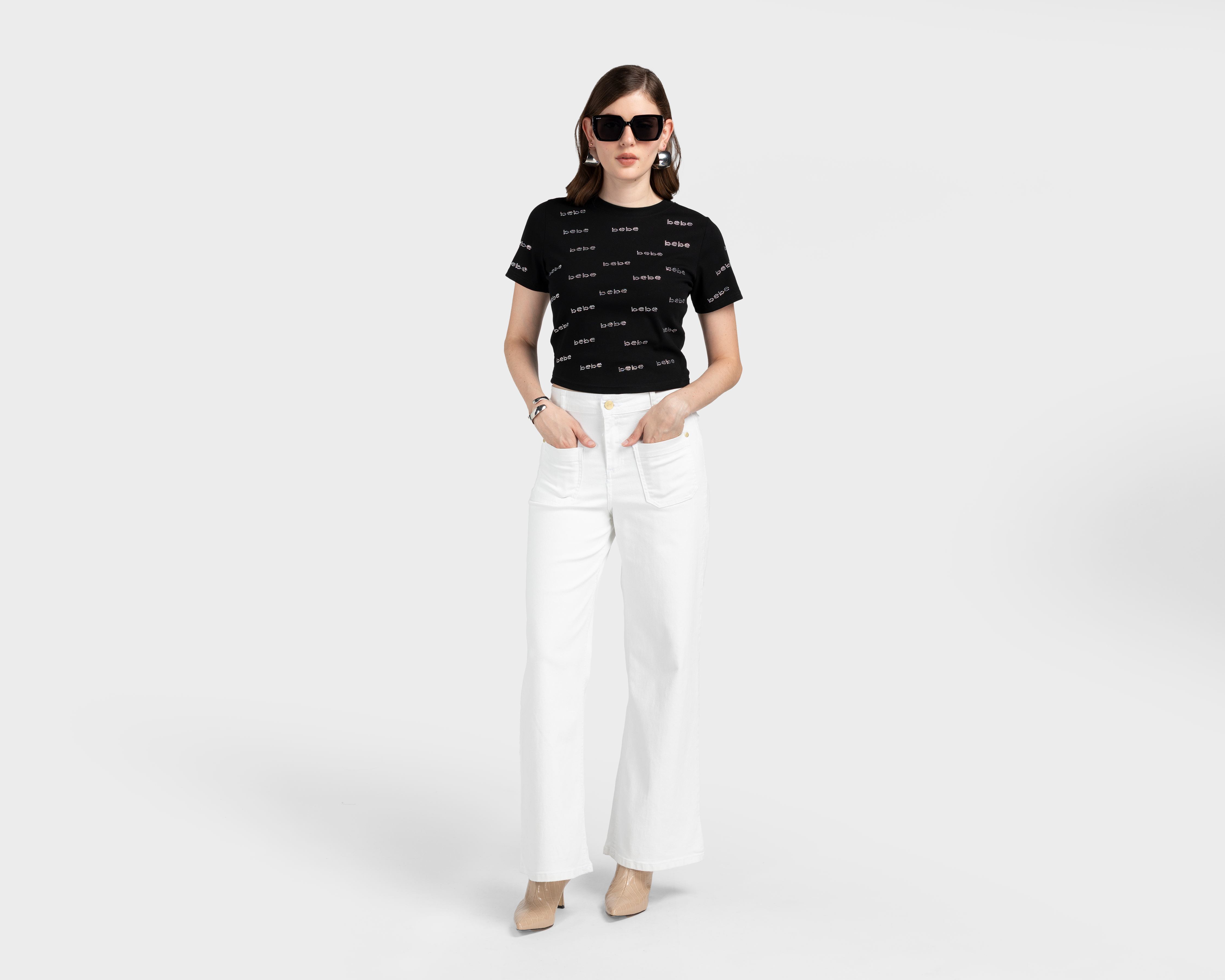 Foto 2 | Foto 2 | Playera Cuello Redondo Negra Bebe para Mujer