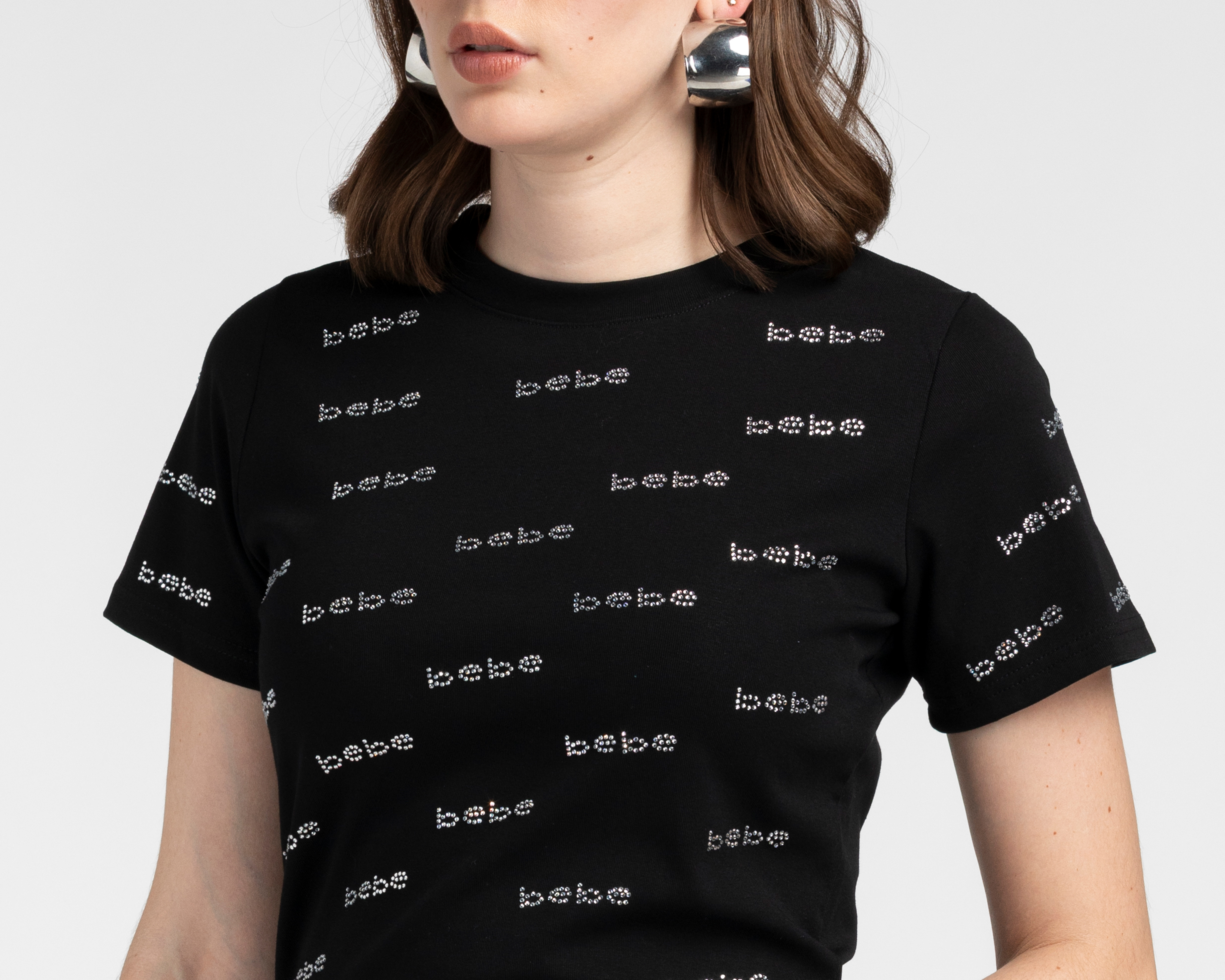 Foto 4 | Foto 4 | Playera Cuello Redondo Negra Bebe para Mujer