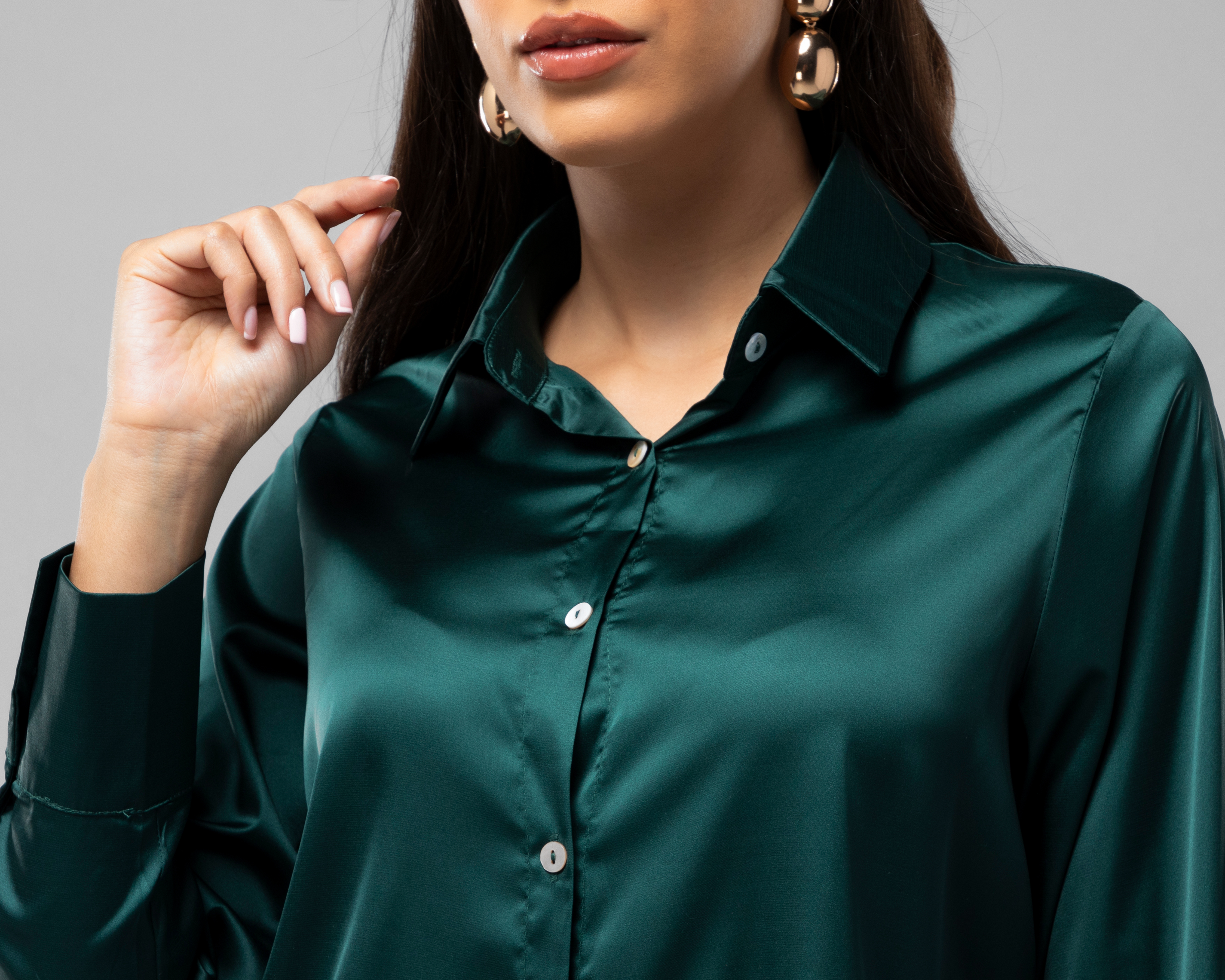 Foto 5 pulgar | Foto 4 | Camisa Jennifer Lopez Satinada para Mujer