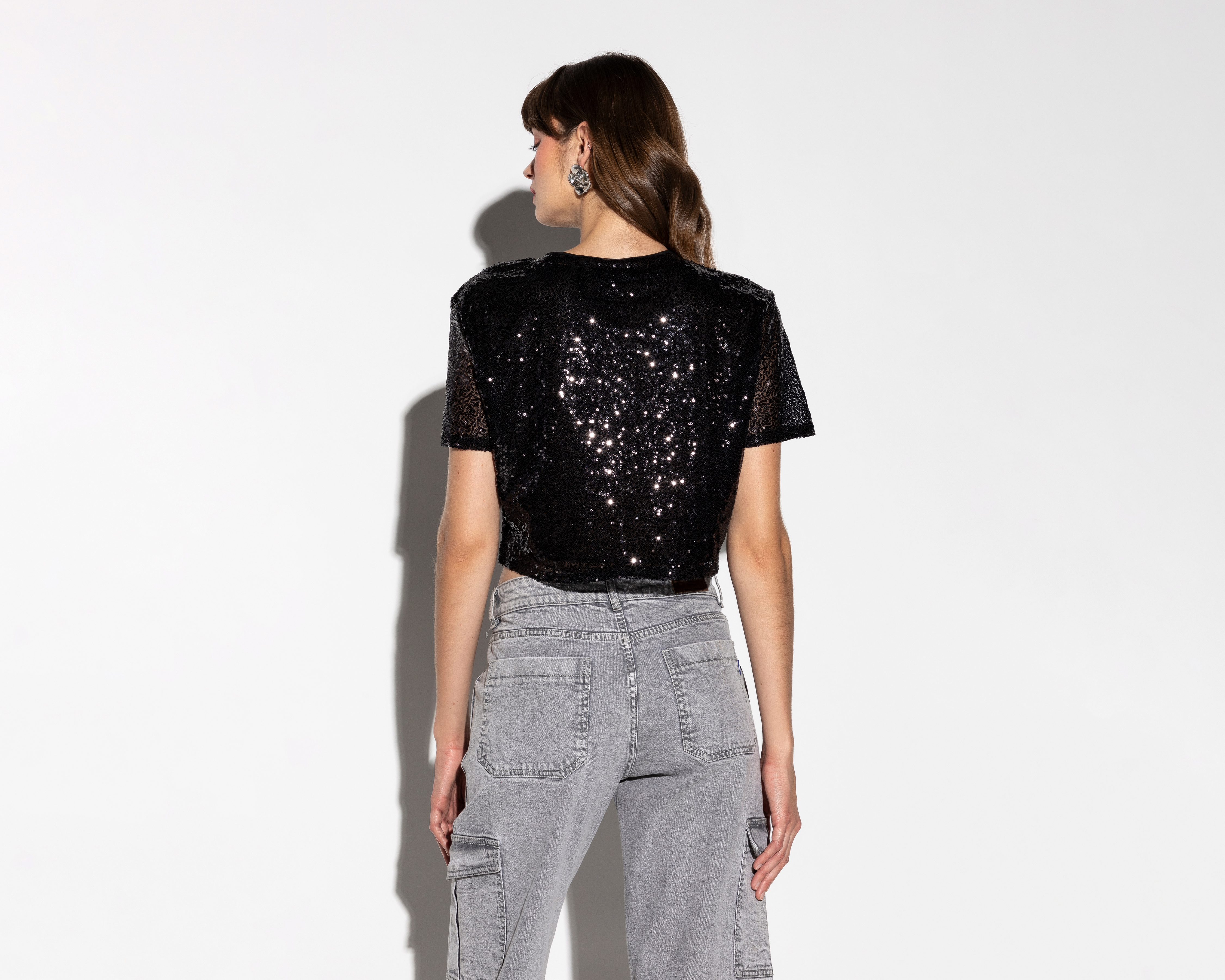 Foto 4 pulgar | Foto 3 | Blusa Thinner con Lentejuelas para Mujer