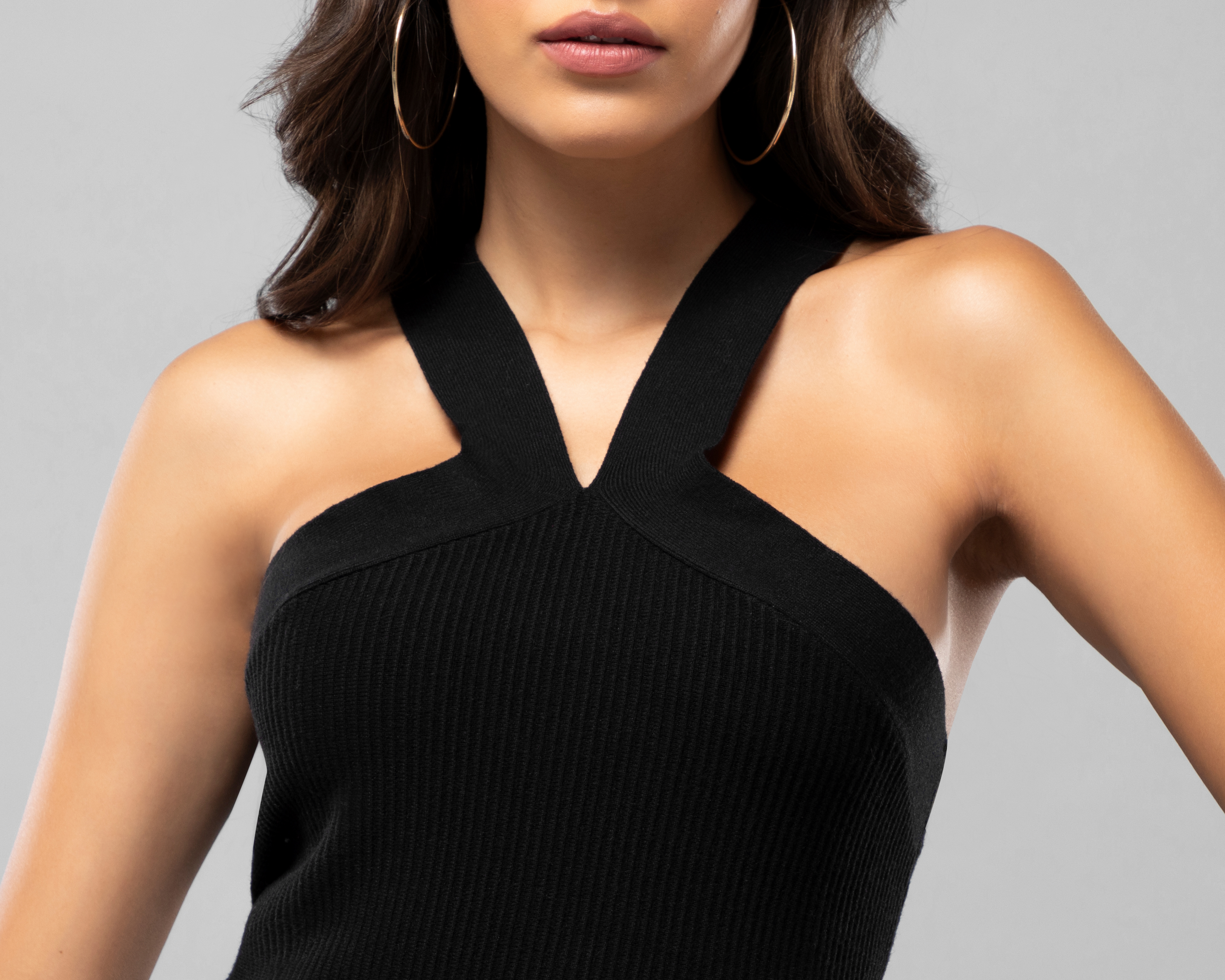 Foto 6 pulgar | Foto 5 | Vestido de Fiesta Jennifer Lopez Cuello Cruzado Corto