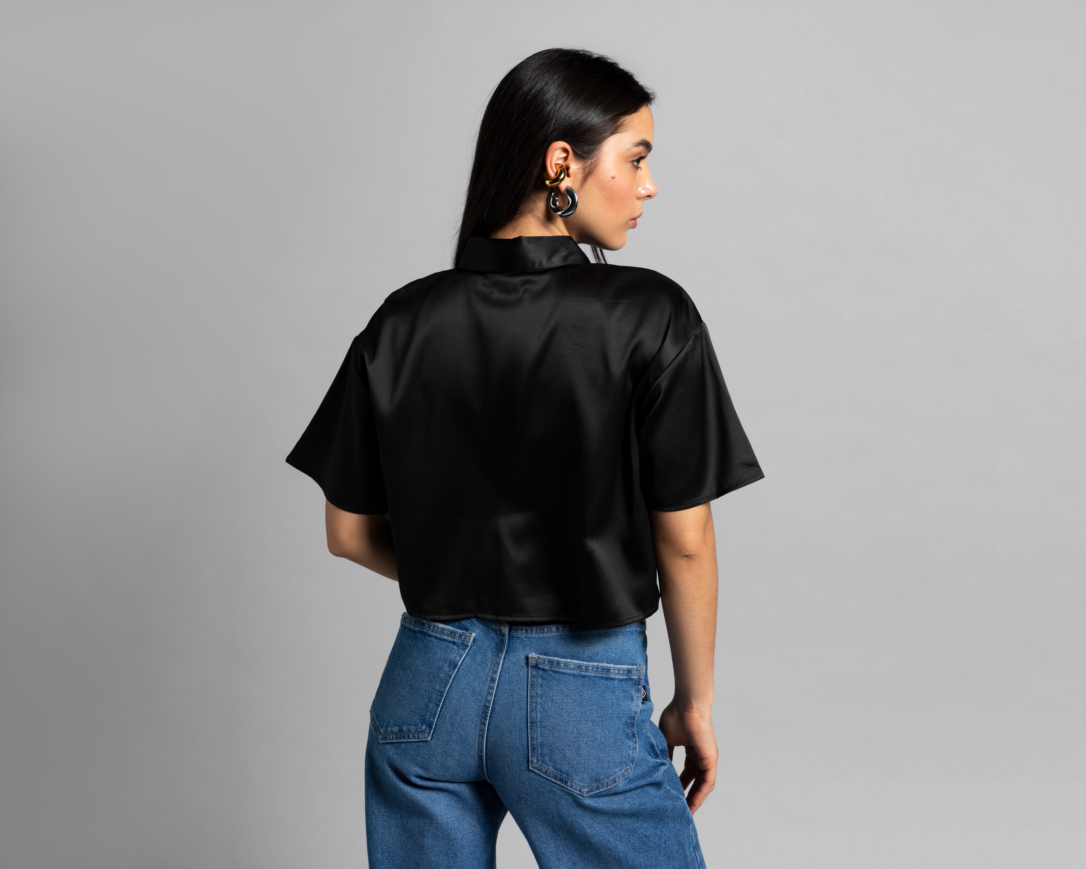 Foto 4 pulgar | Foto 3 | Blusa Thinner tipo Crop para Mujer