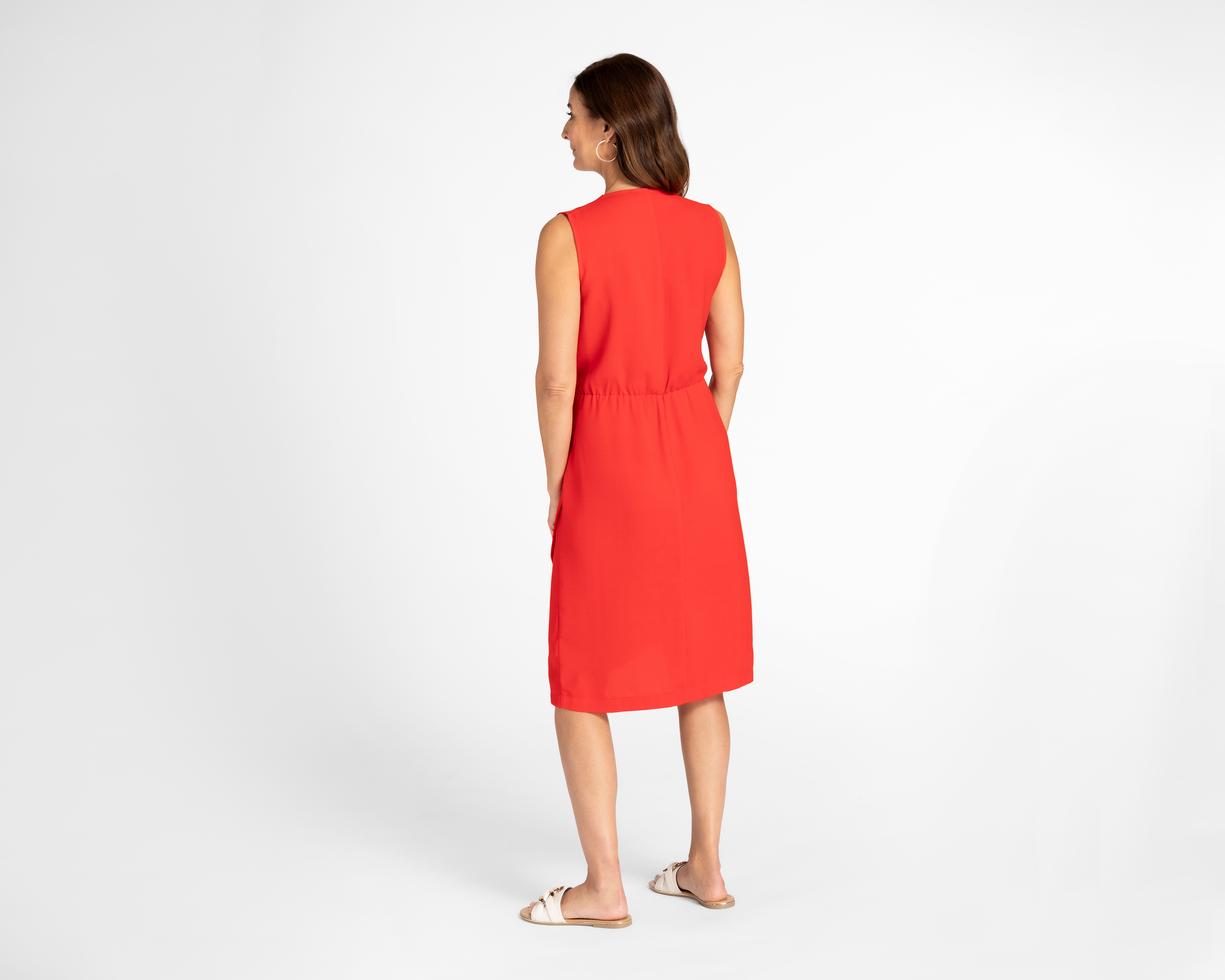 Foto 3 | Foto 3 | Vestido Sahara Formal Corto Rojo sin Mangas