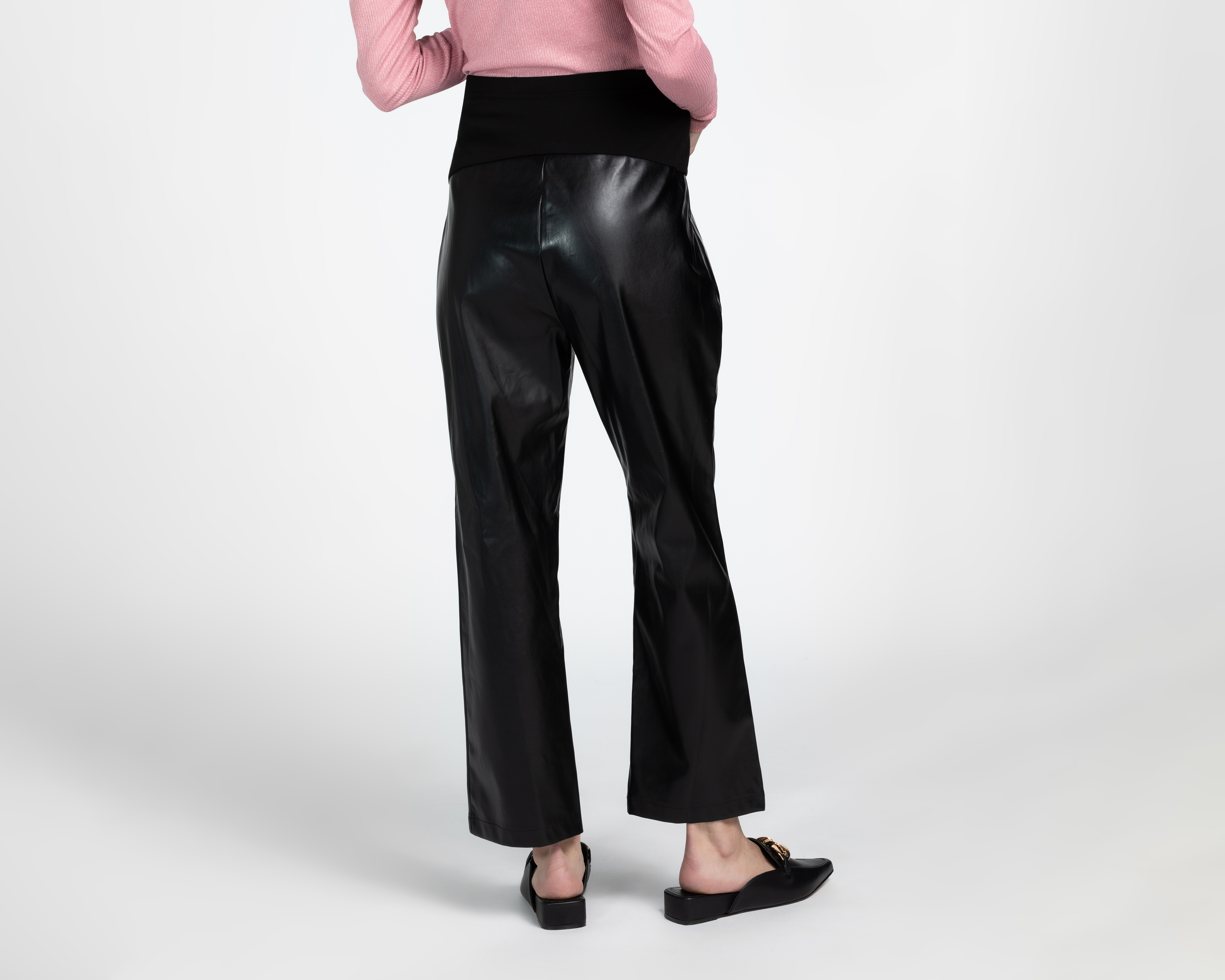 Foto 4 pulgar | Foto 3 | Pantalón de Maternidad Mamá Bella Negro