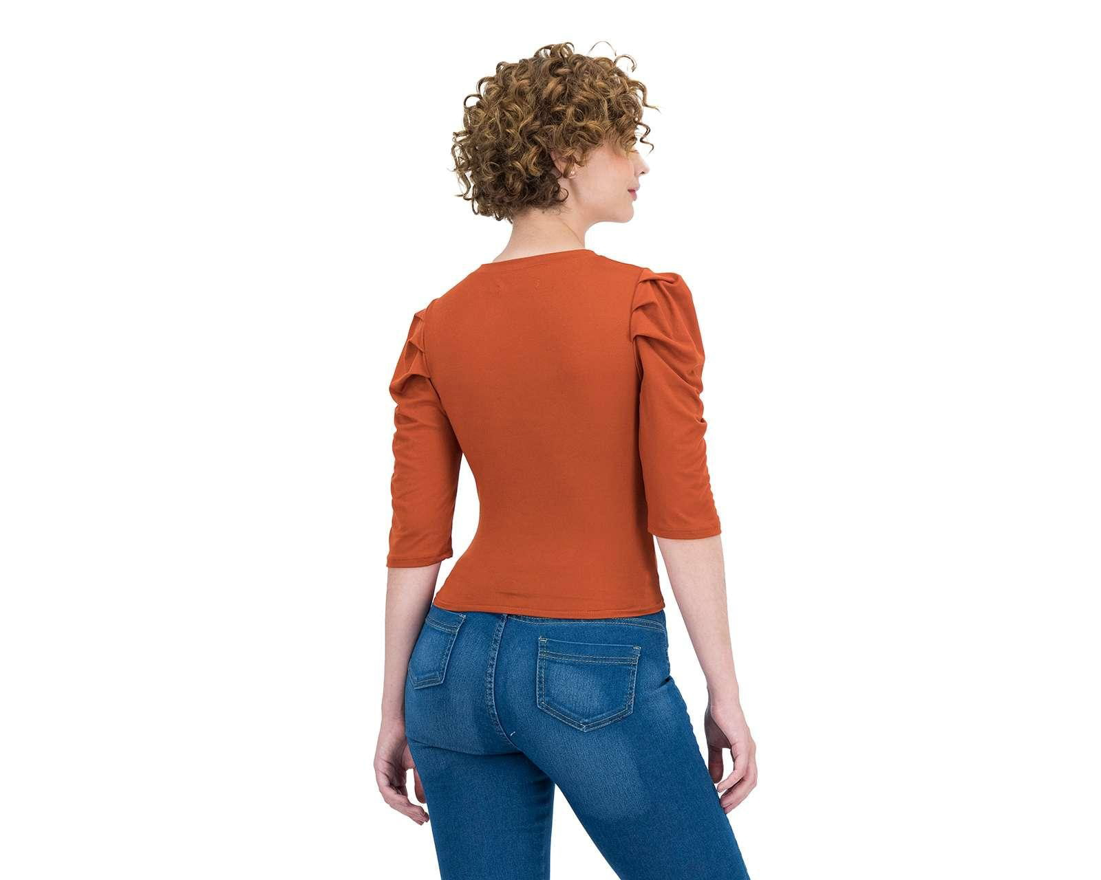 Foto 4 pulgar | Foto 3 | Blusa Dalay Manga 3/4 Cuello Redondo