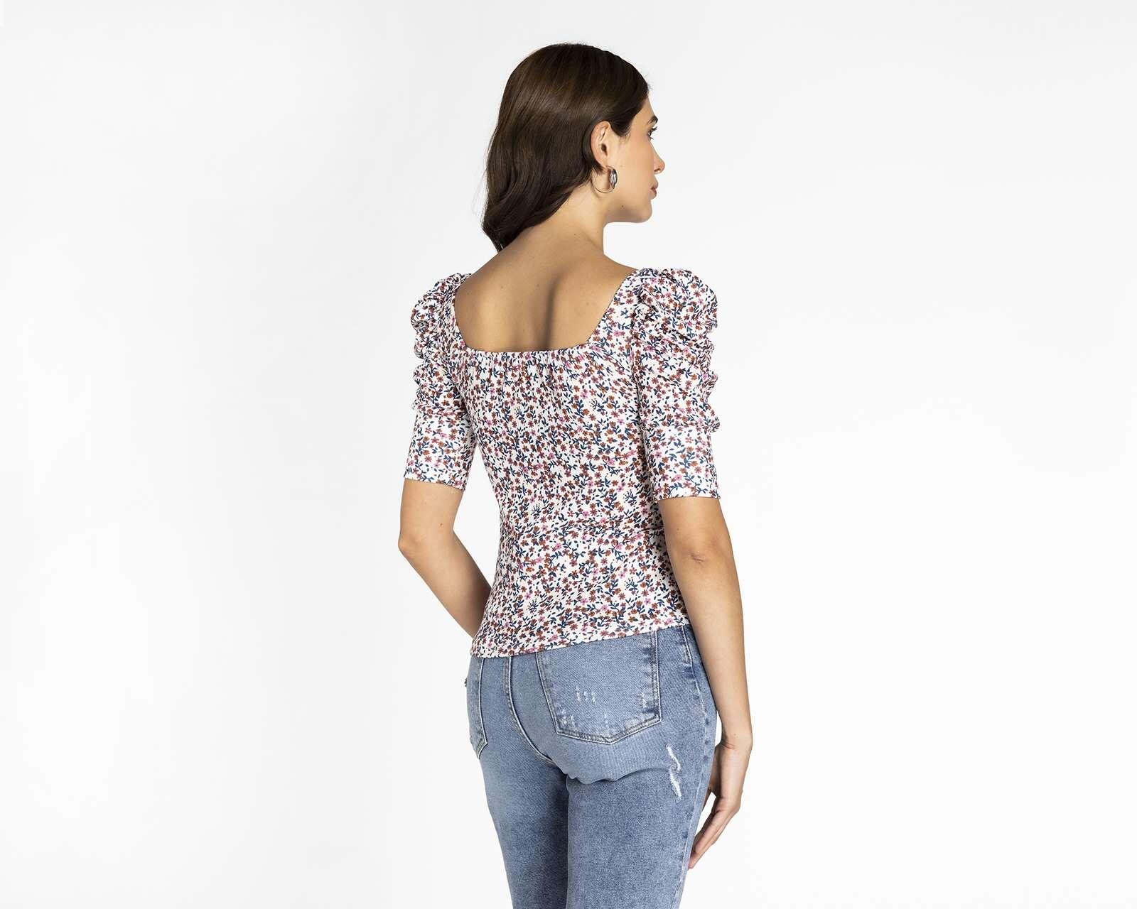 Foto 4 pulgar | Foto 3 | Blusa Sahara Manga Corta Estampado Floral