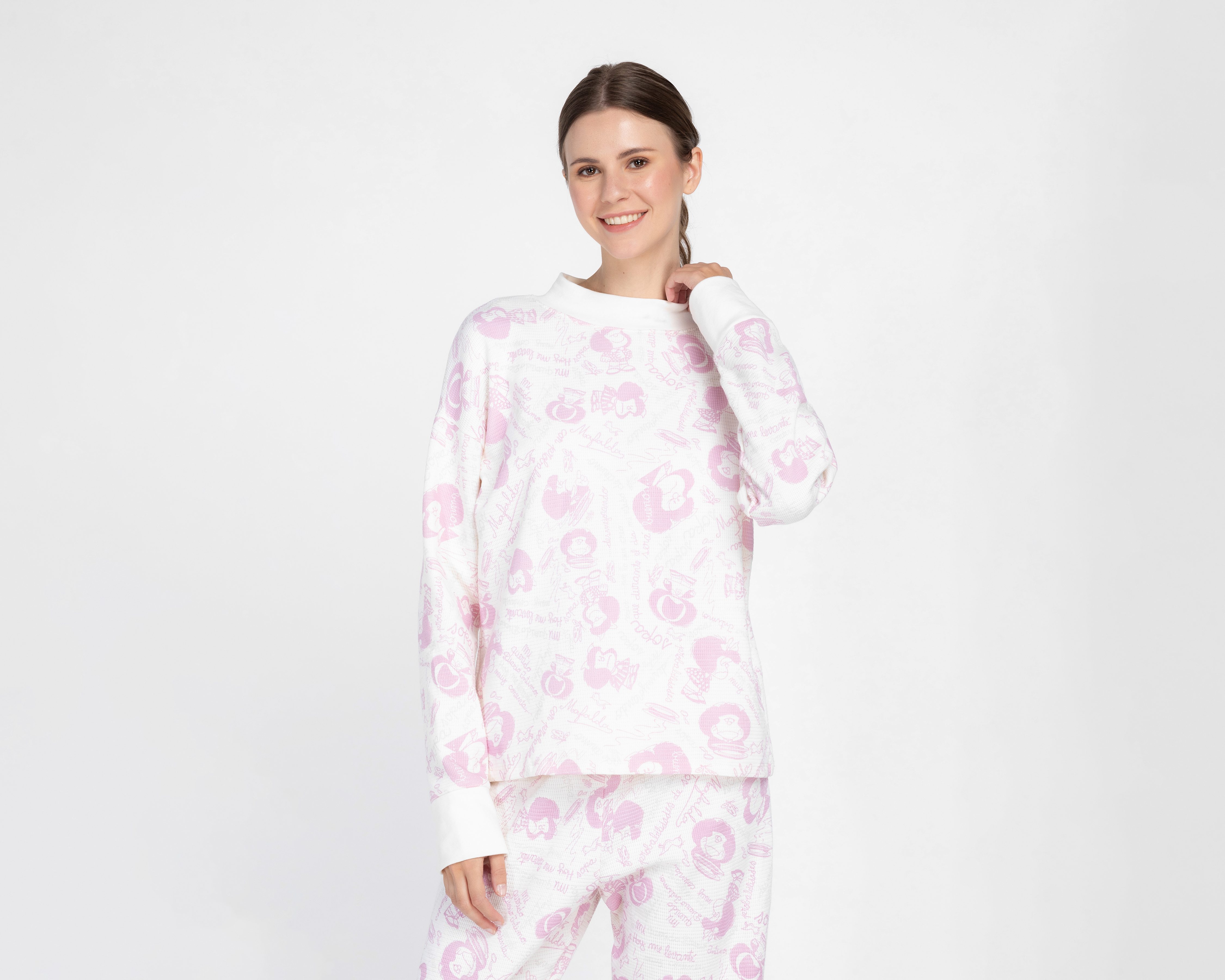 Foto 4 pulgar | Foto 3 | Pijama Mafalda para Mujer 2 Piezas