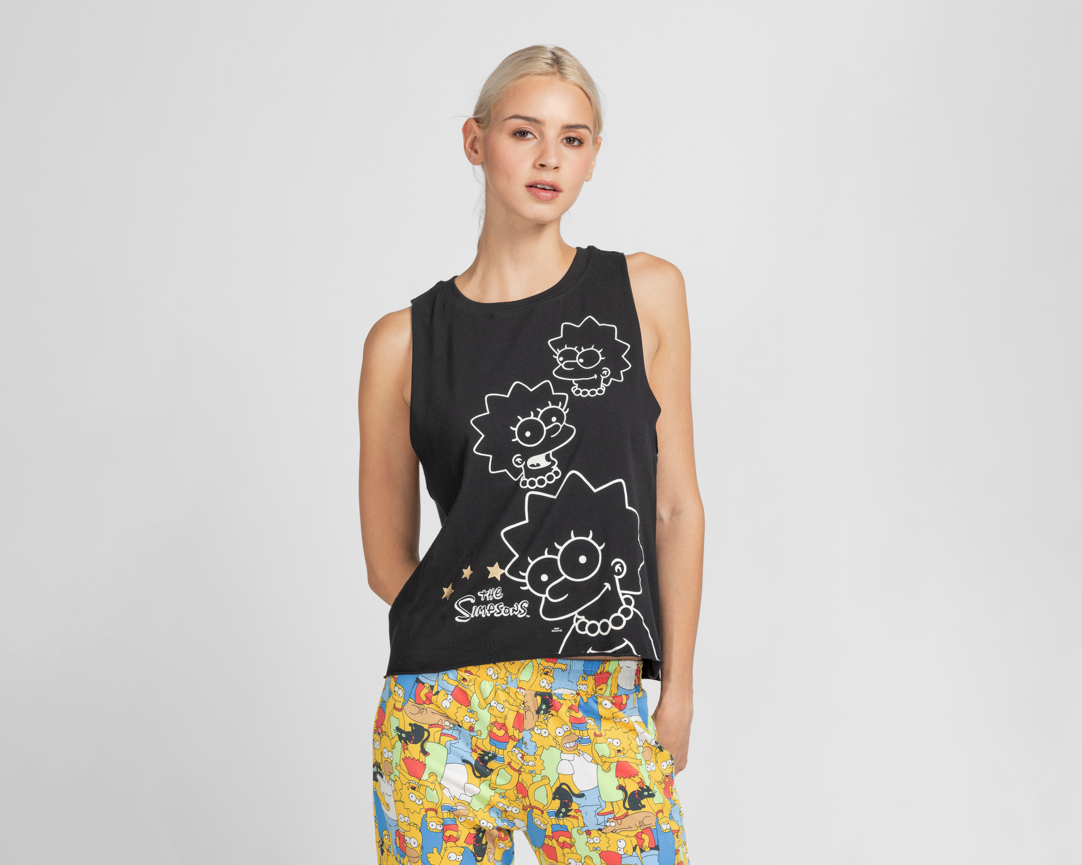 Foto 4 pulgar | Foto 3 | Pijama The Simpsons para Mujer 2 Piezas