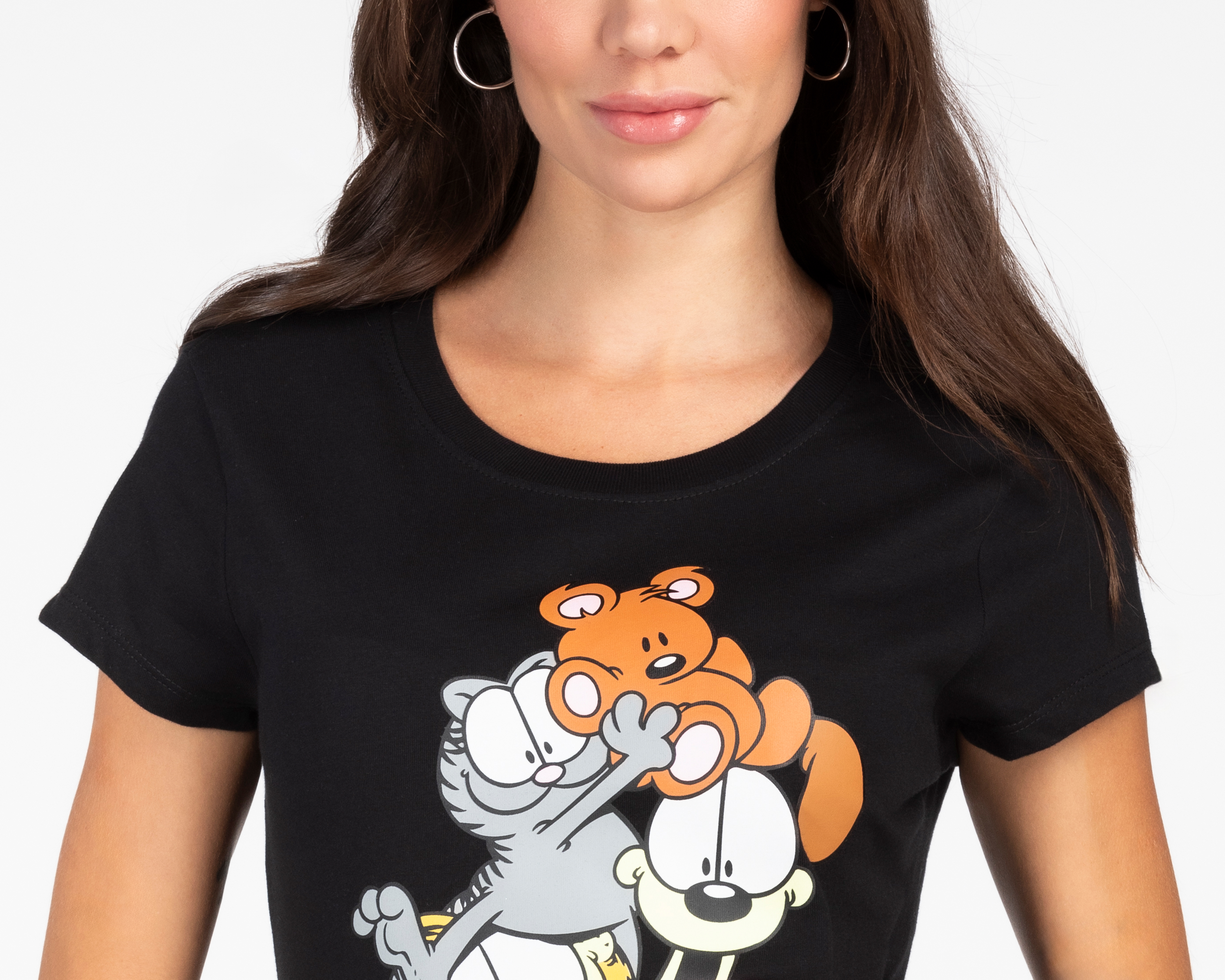 Foto 3 | Foto 3 | Playera Garfield Estampada Manga Corta