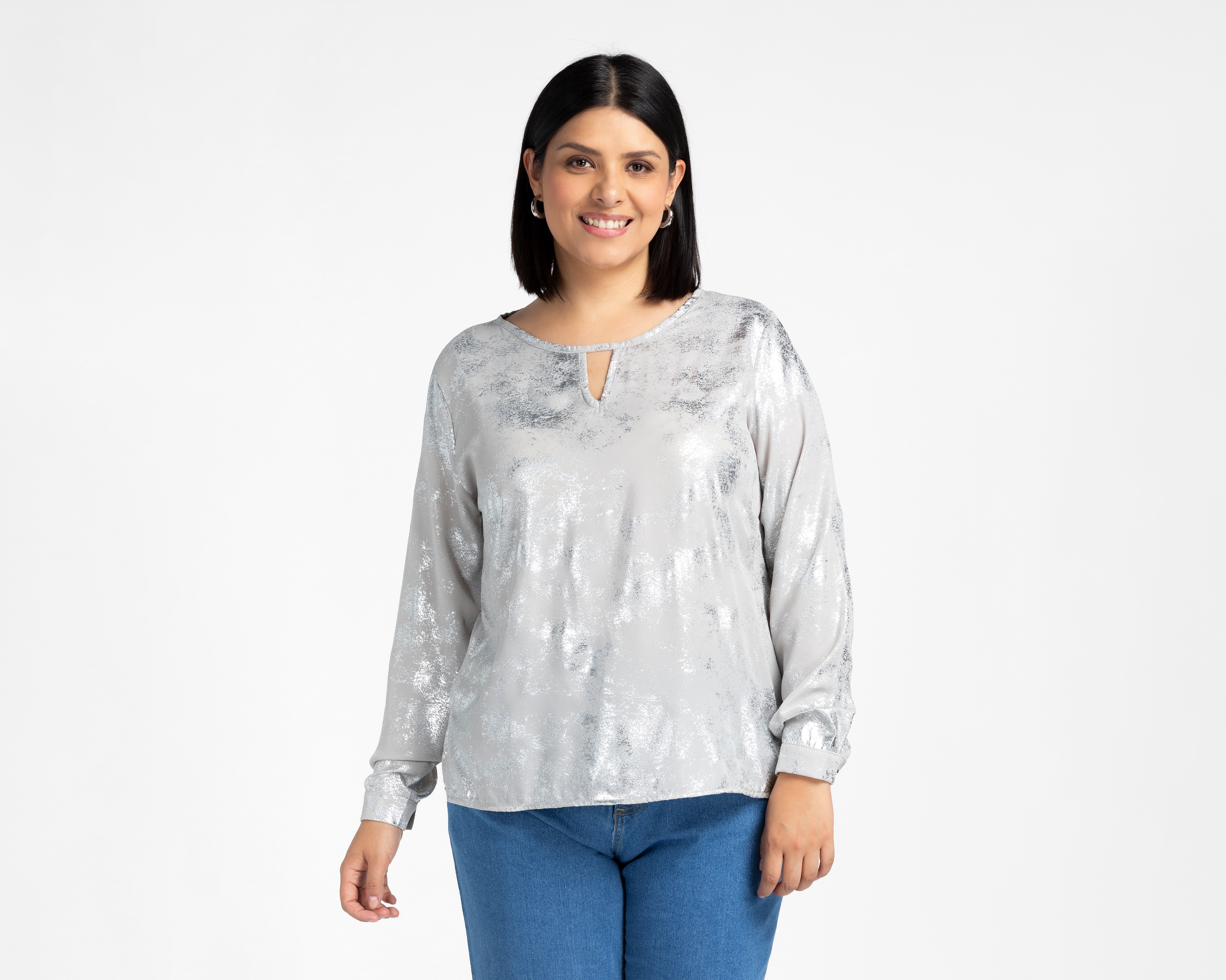 Foto 2 pulgar | Foto 1 | Blusa Manga Larga Sahara para Mujer