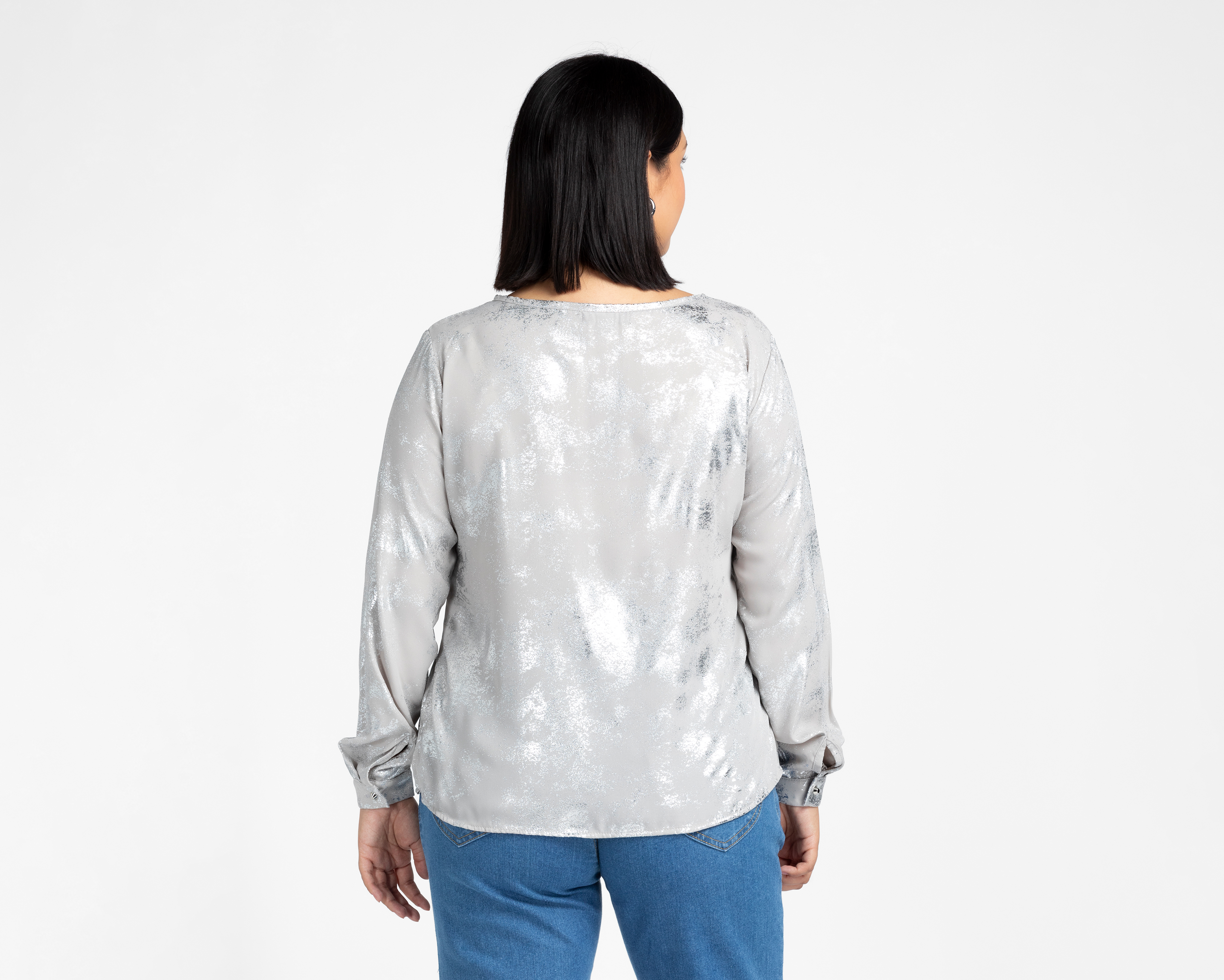 Foto 4 pulgar | Foto 3 | Blusa Manga Larga Sahara para Mujer