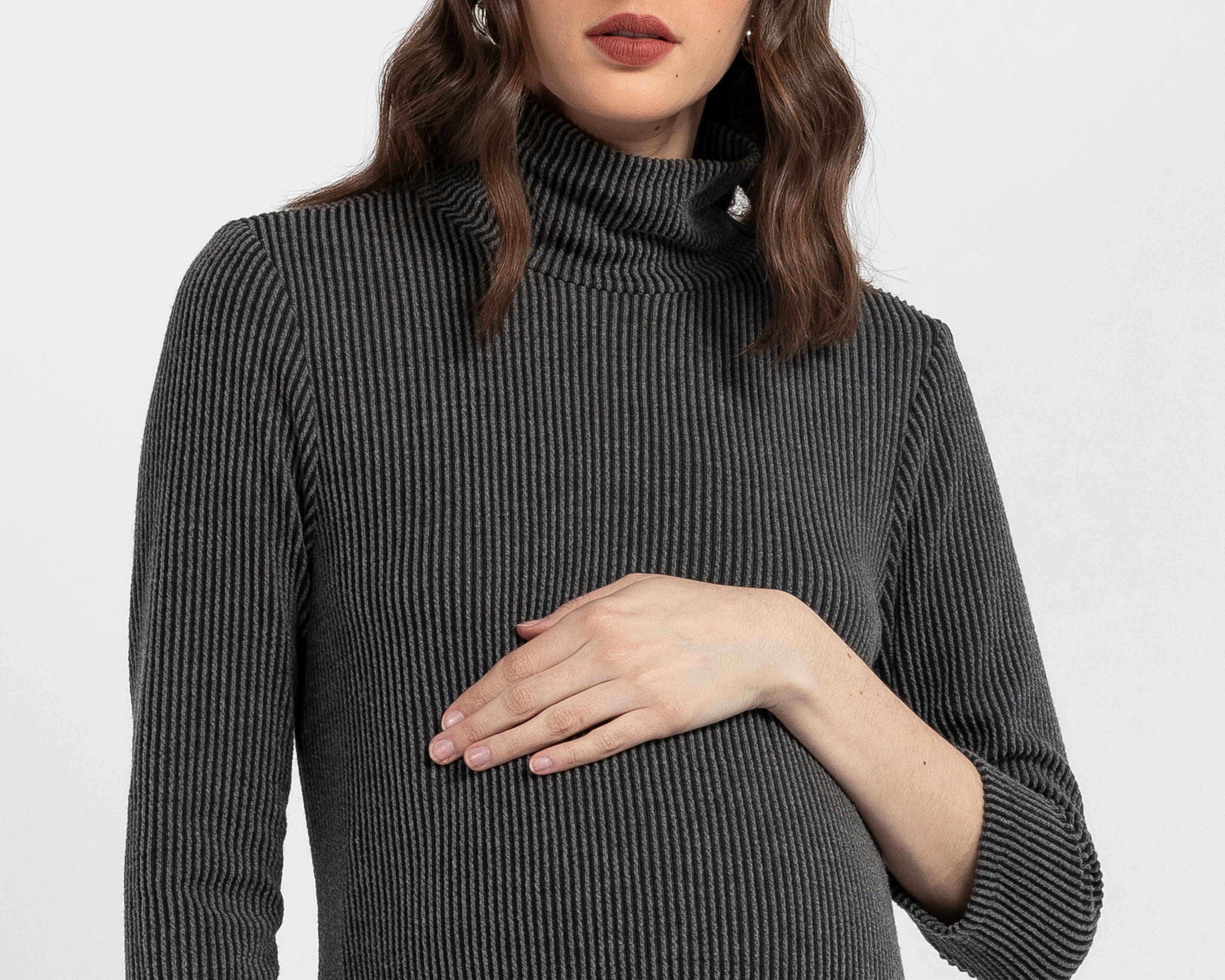 Foto 5 pulgar | Foto 4 | Vestido de Maternidad Cuello Alto Mamá Bella