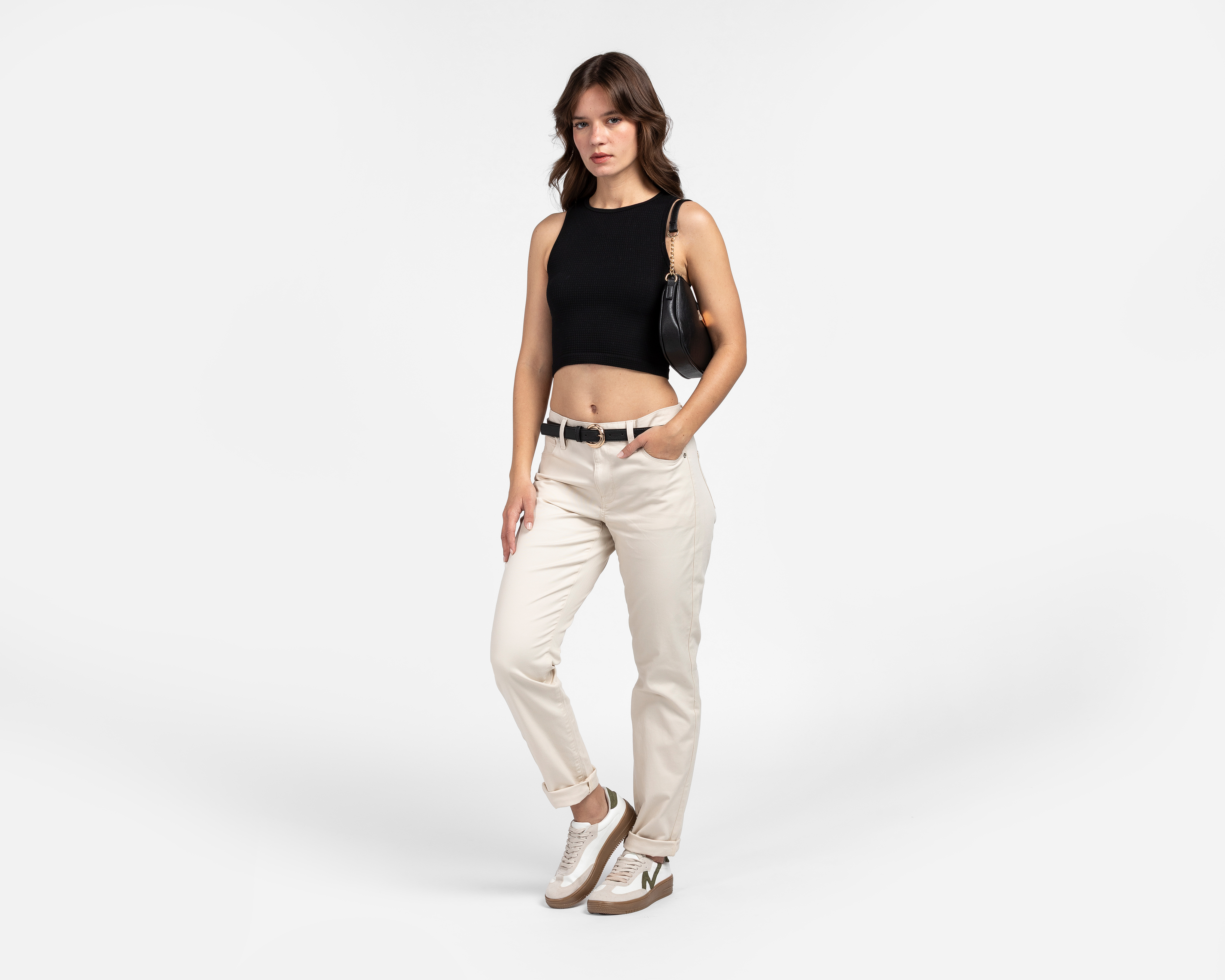 Foto 3 pulgar | Foto 2 | Pantalón Chino American Eagle Caqui para Mujer