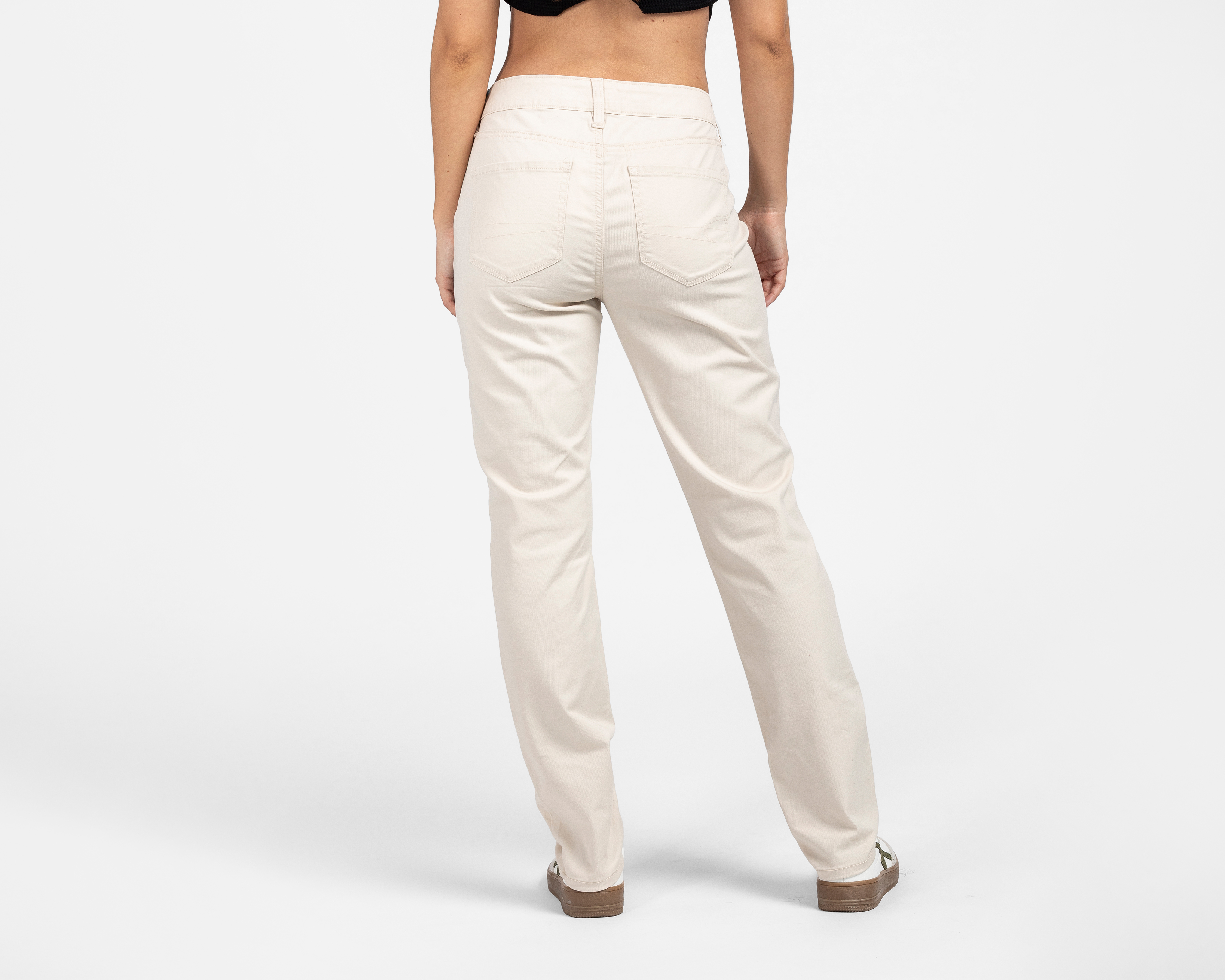 Foto 4 pulgar | Foto 3 | Pantalón Chino American Eagle Caqui para Mujer