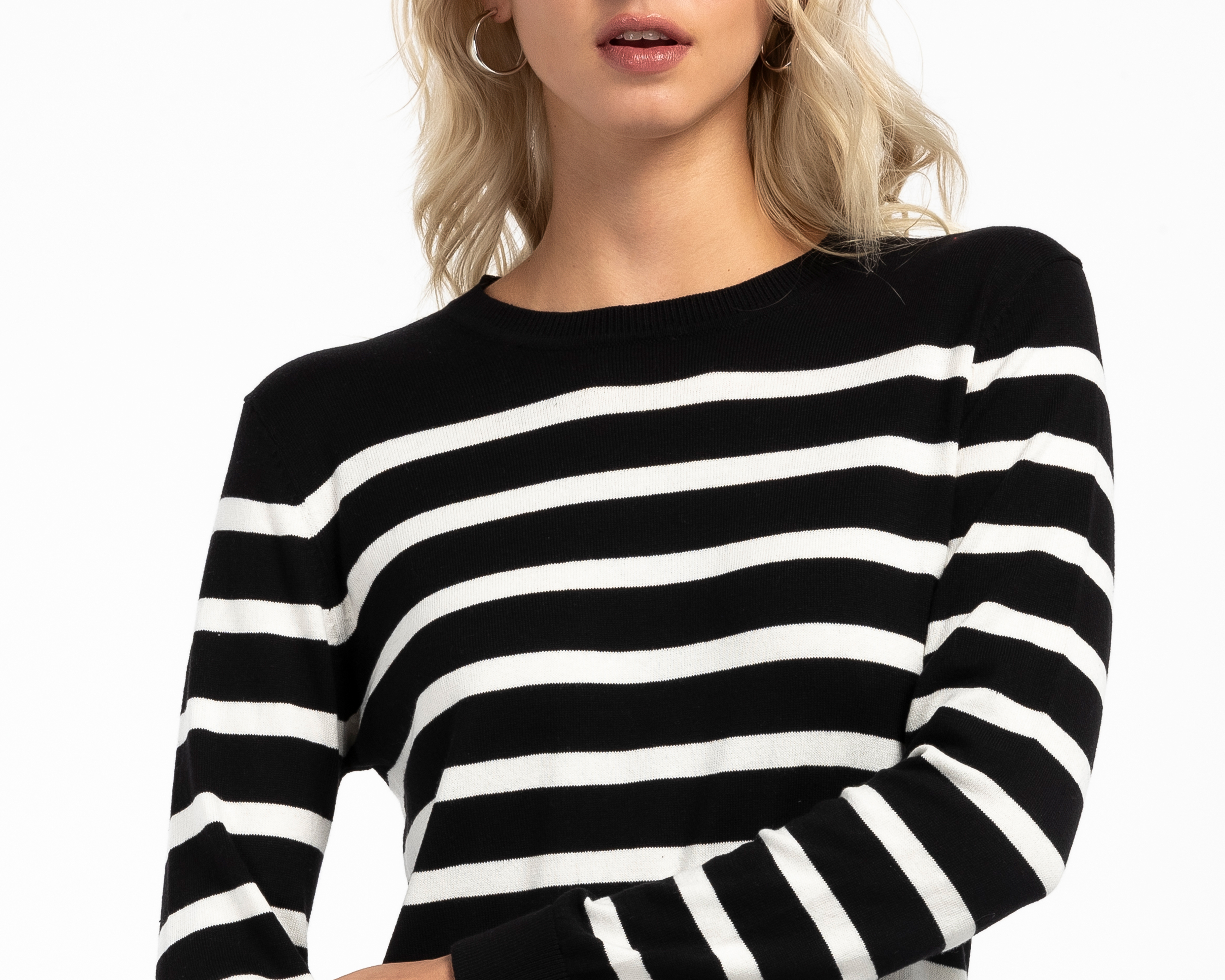 Foto 5 pulgar | Foto 4 | Suéter de Algodón a Rayas Refill para Mujer