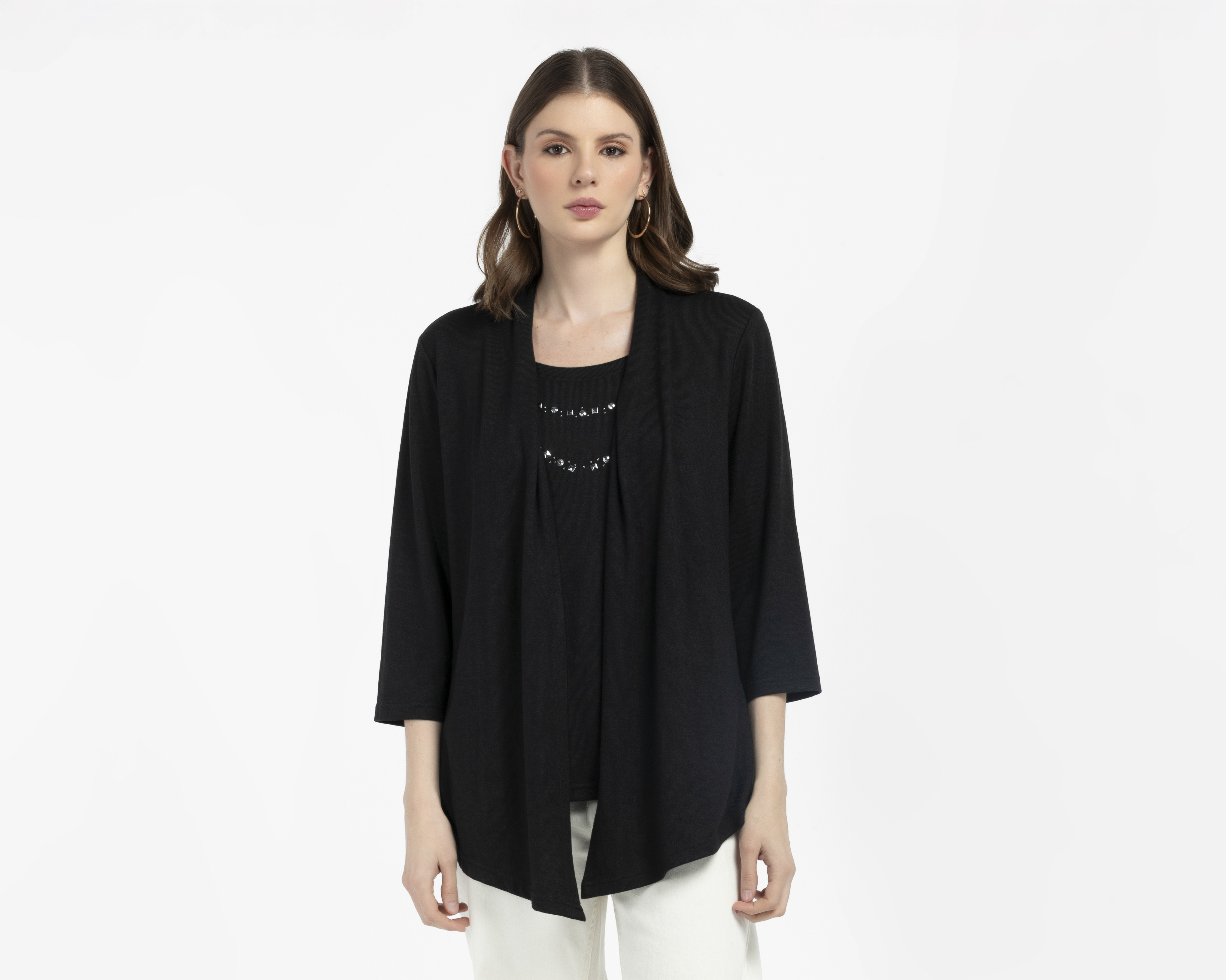 Foto 2 pulgar | Foto 1 | Blusa Negra Lady Sun para Mujer