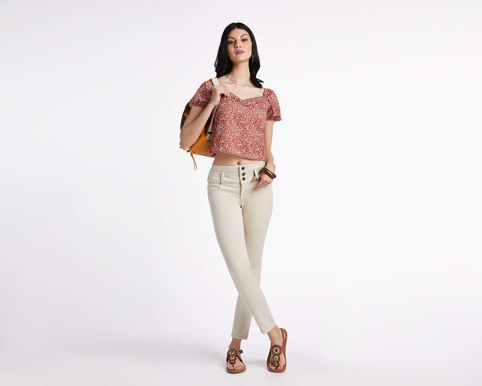 Foto 3 pulgar | Foto 2 | Blusa 18 Forever Manga Corta con Estampado Floral