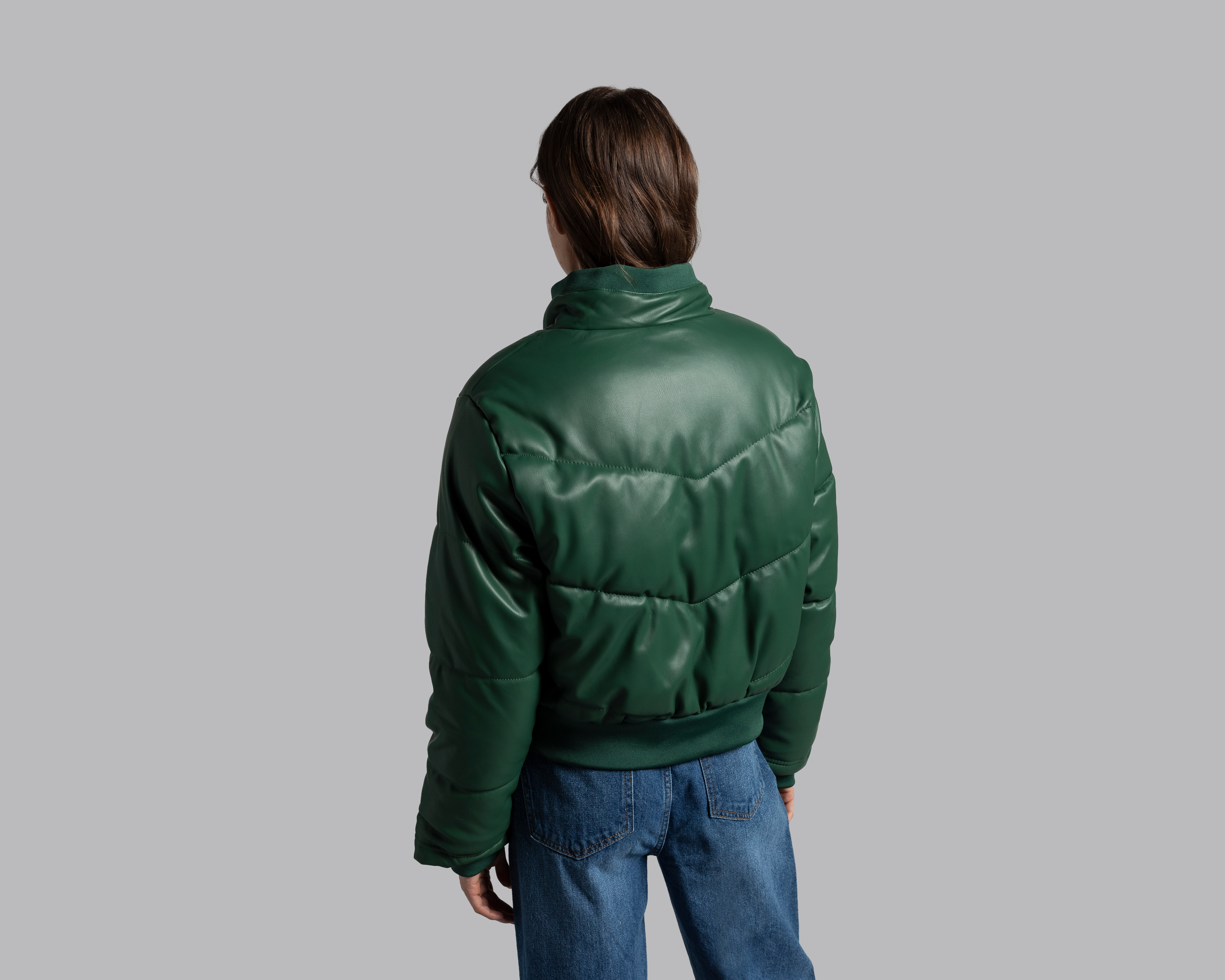 Foto 4 pulgar | Foto 3 | Chamarra Thinner Capitonada Verde