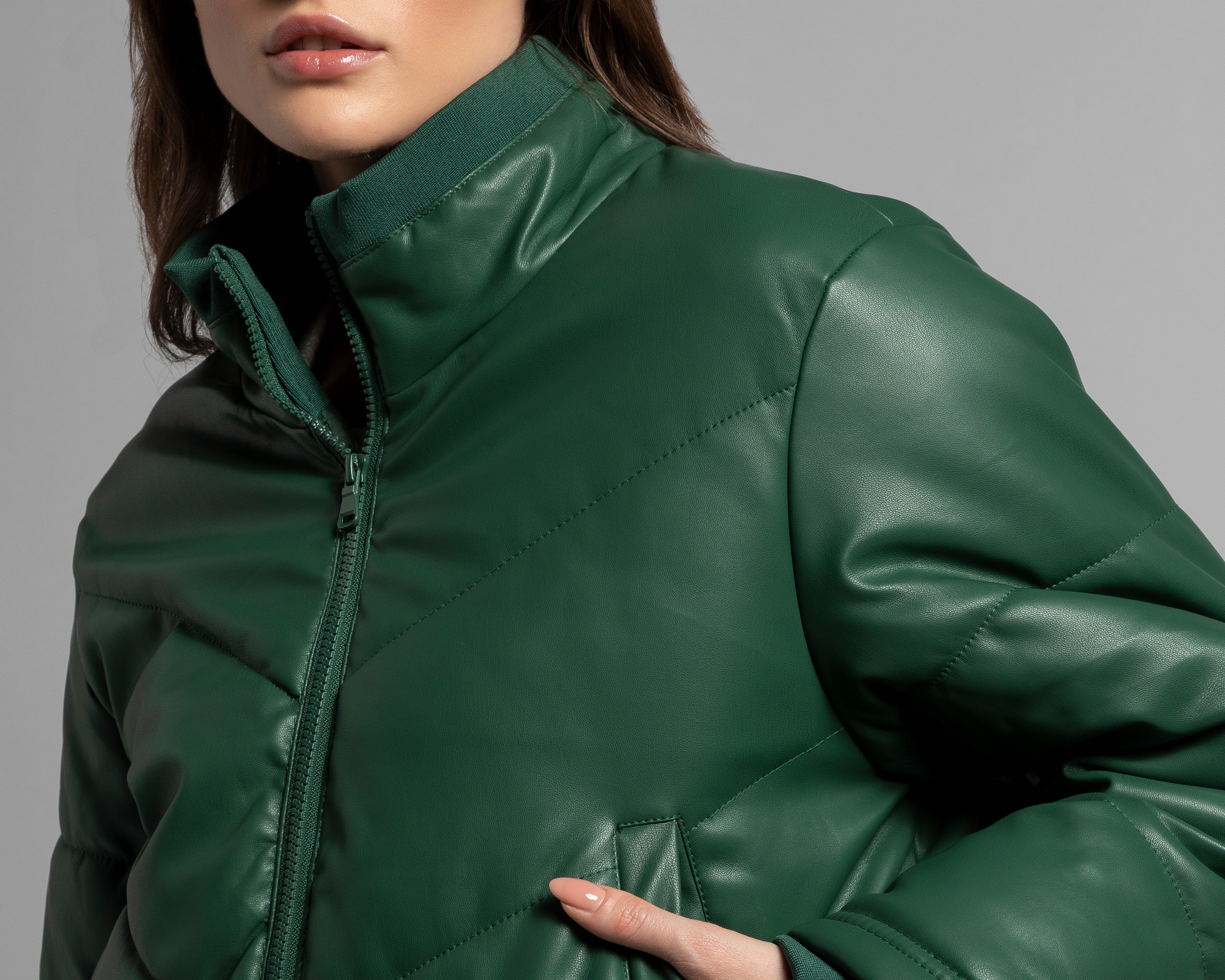 Foto 5 pulgar | Foto 4 | Chamarra Thinner Capitonada Verde