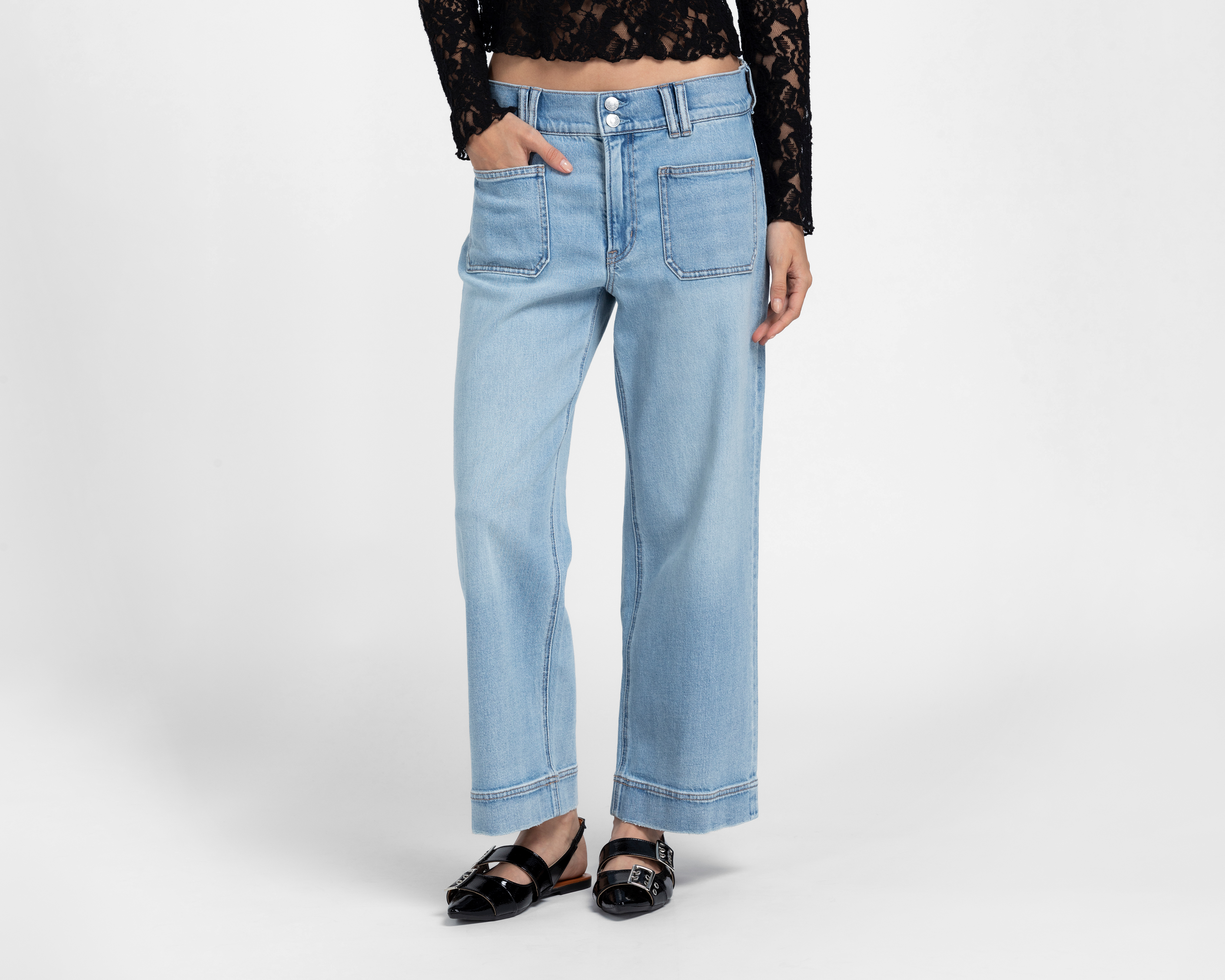 Foto 2 pulgar | Foto 1 | Jeans Crop American Eagle High Waisted Stovepipe para Mujer