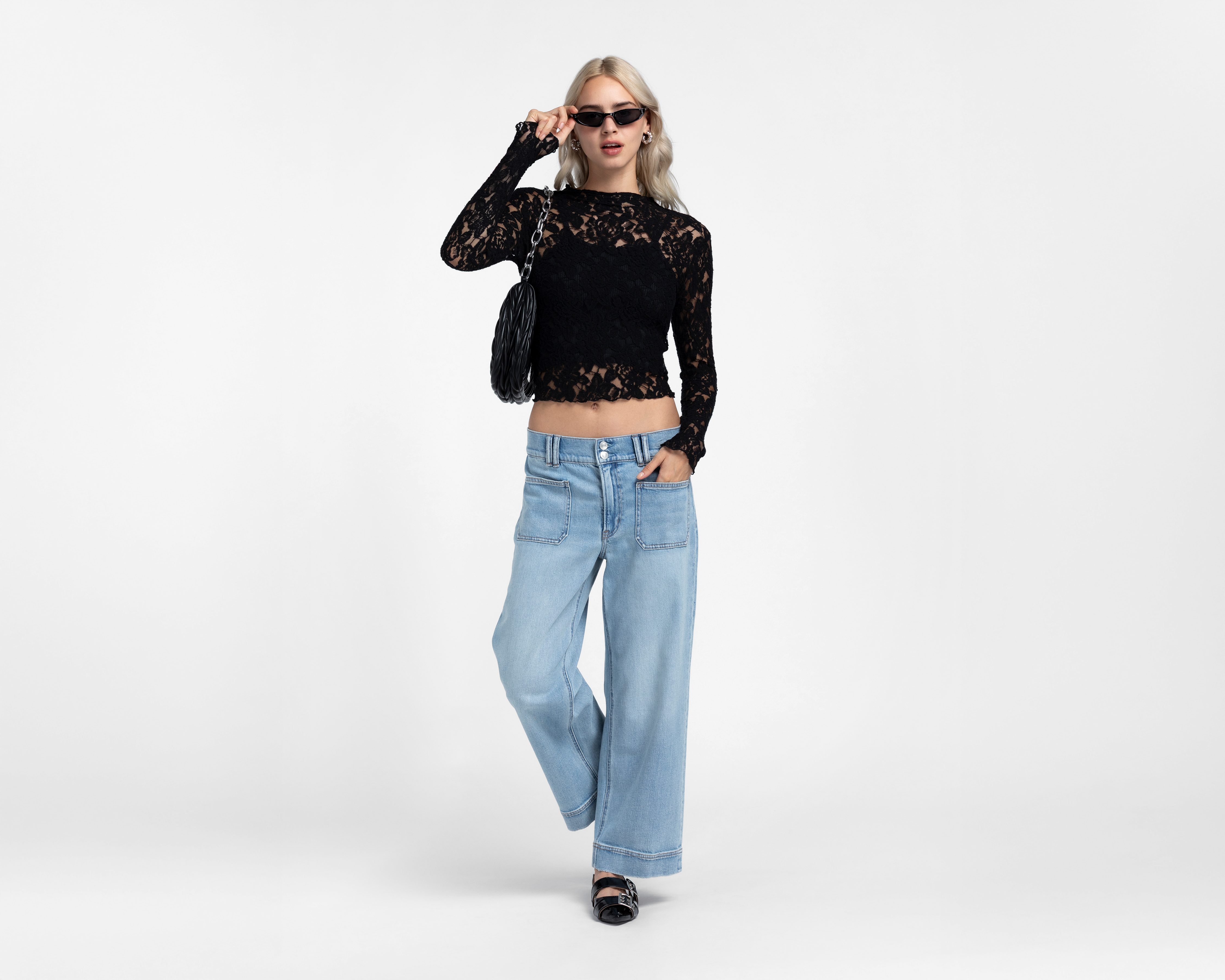 Foto 3 pulgar | Foto 2 | Jeans Crop American Eagle High Waisted Stovepipe para Mujer
