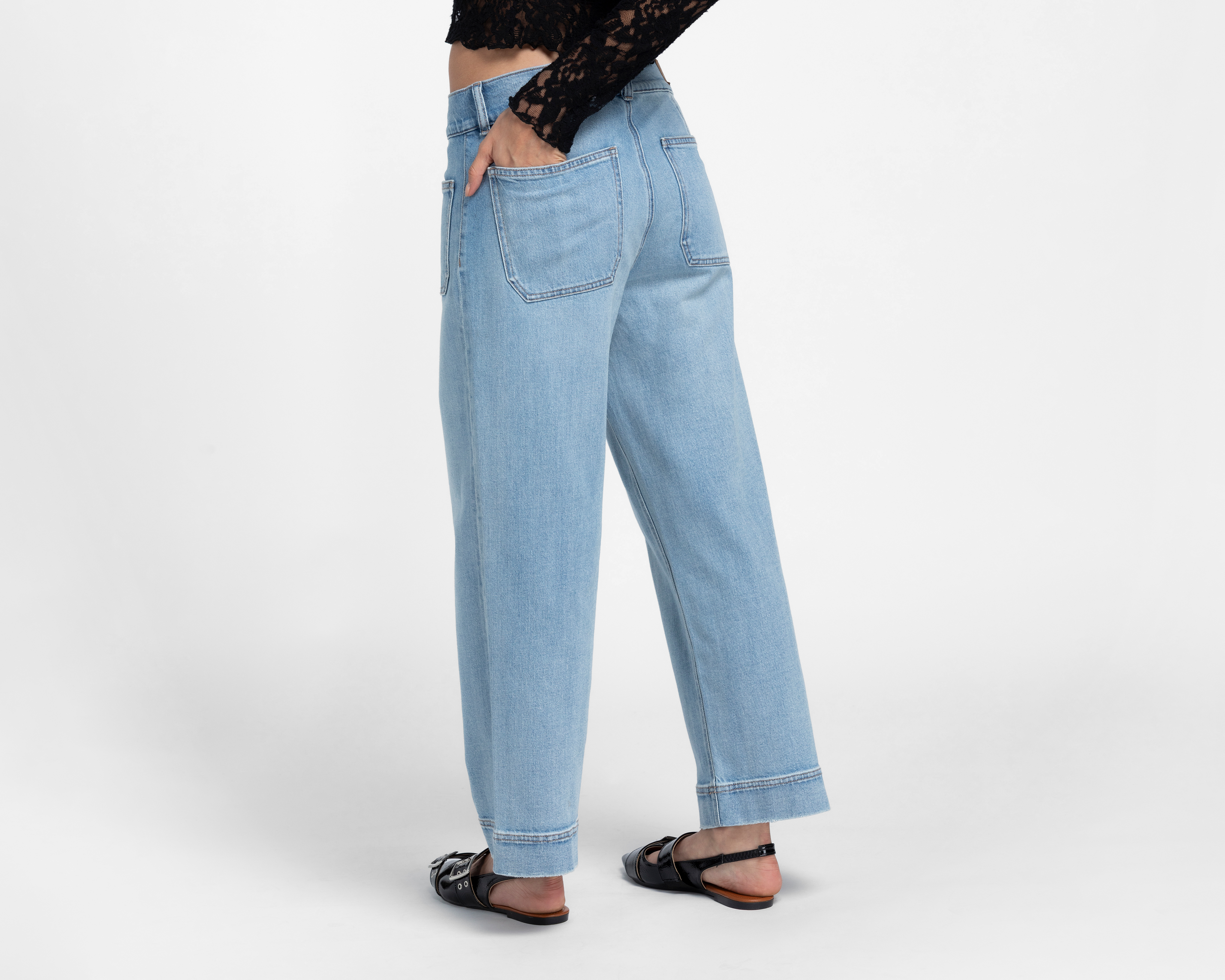 Foto 4 pulgar | Foto 3 | Jeans Crop American Eagle High Waisted Stovepipe para Mujer