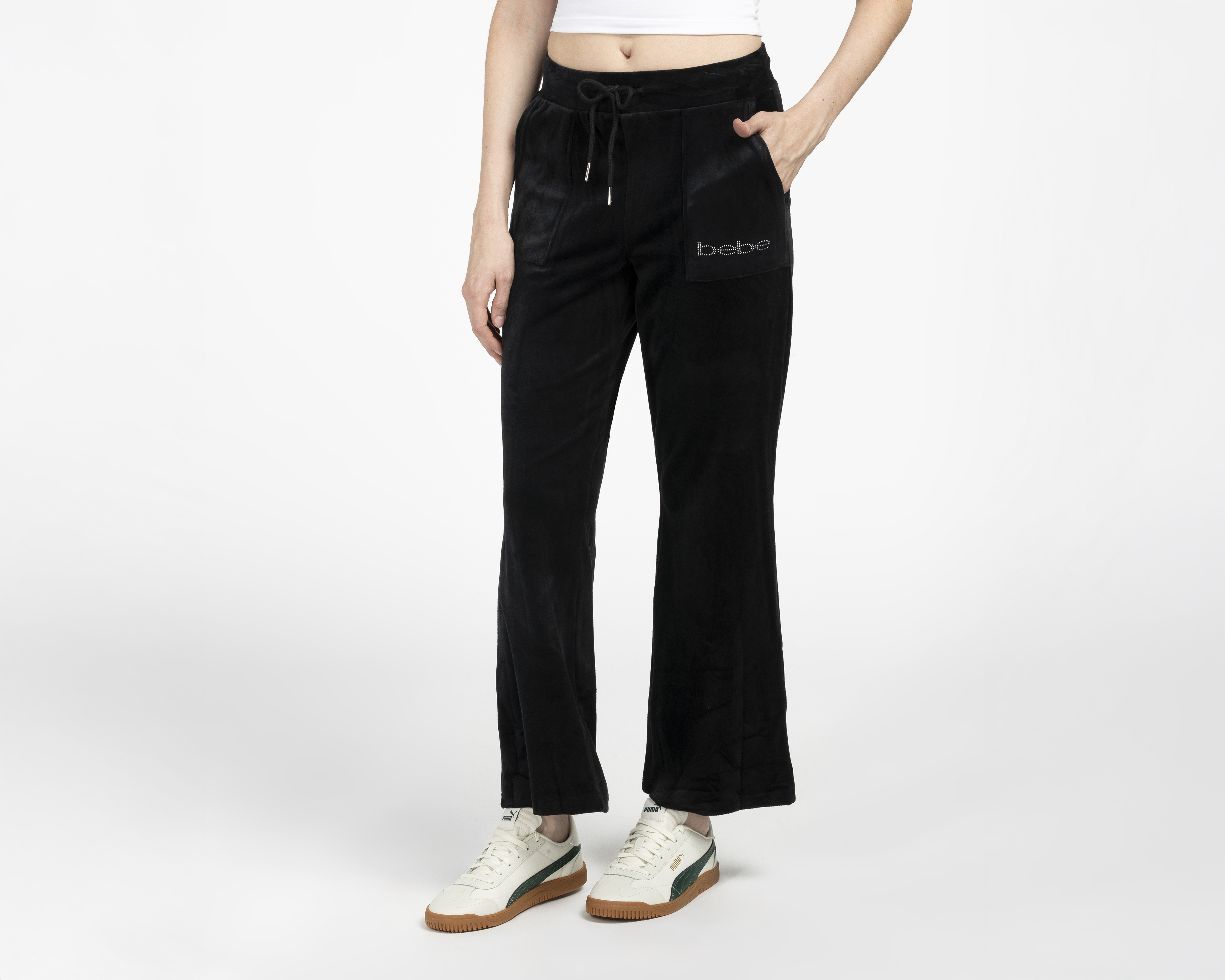Pantalón Ancho Bebe Liso para Mujer