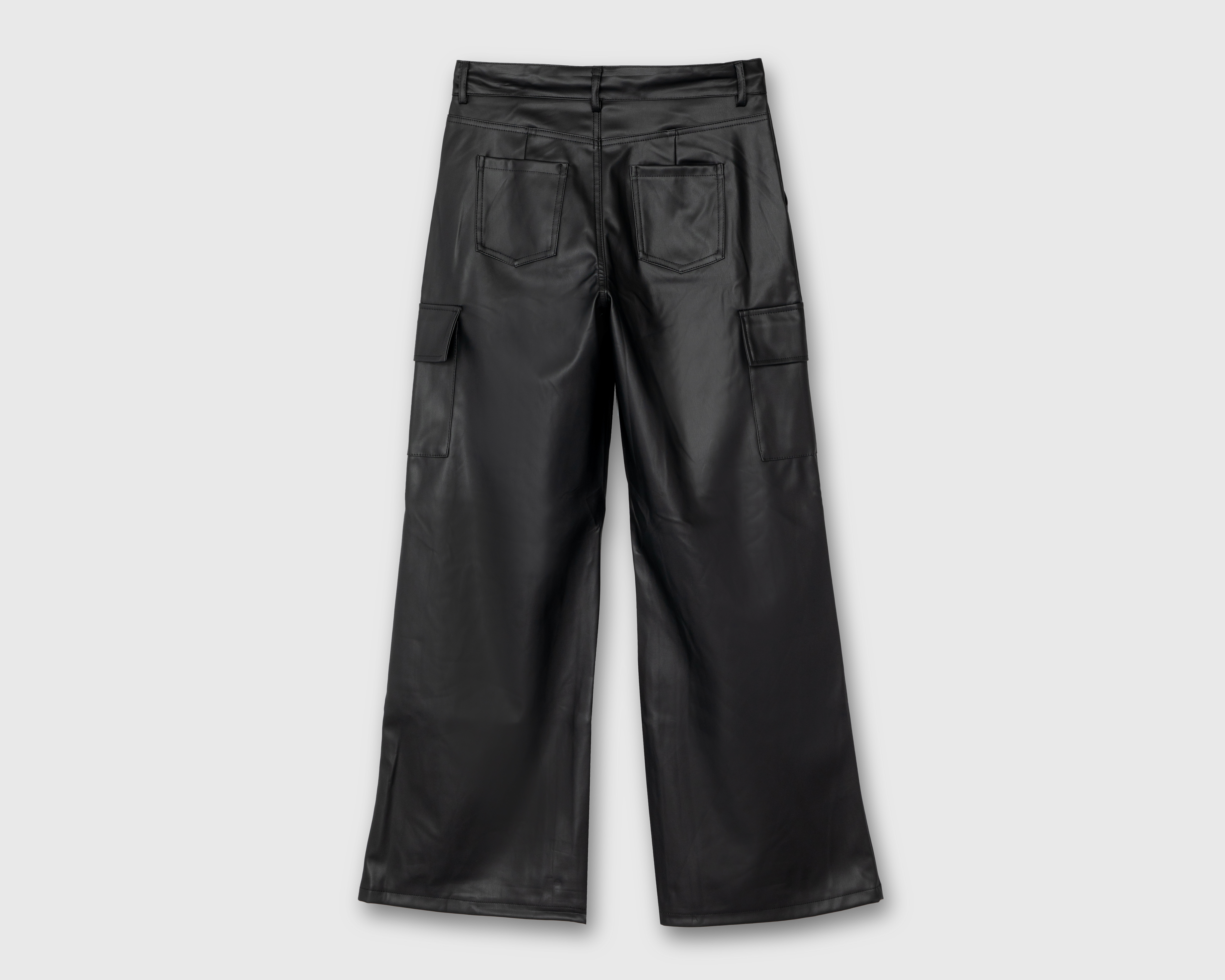 Foto 2 | Foto 2 | Pantalón Cargo Thinner tipo Cuero para Mujer