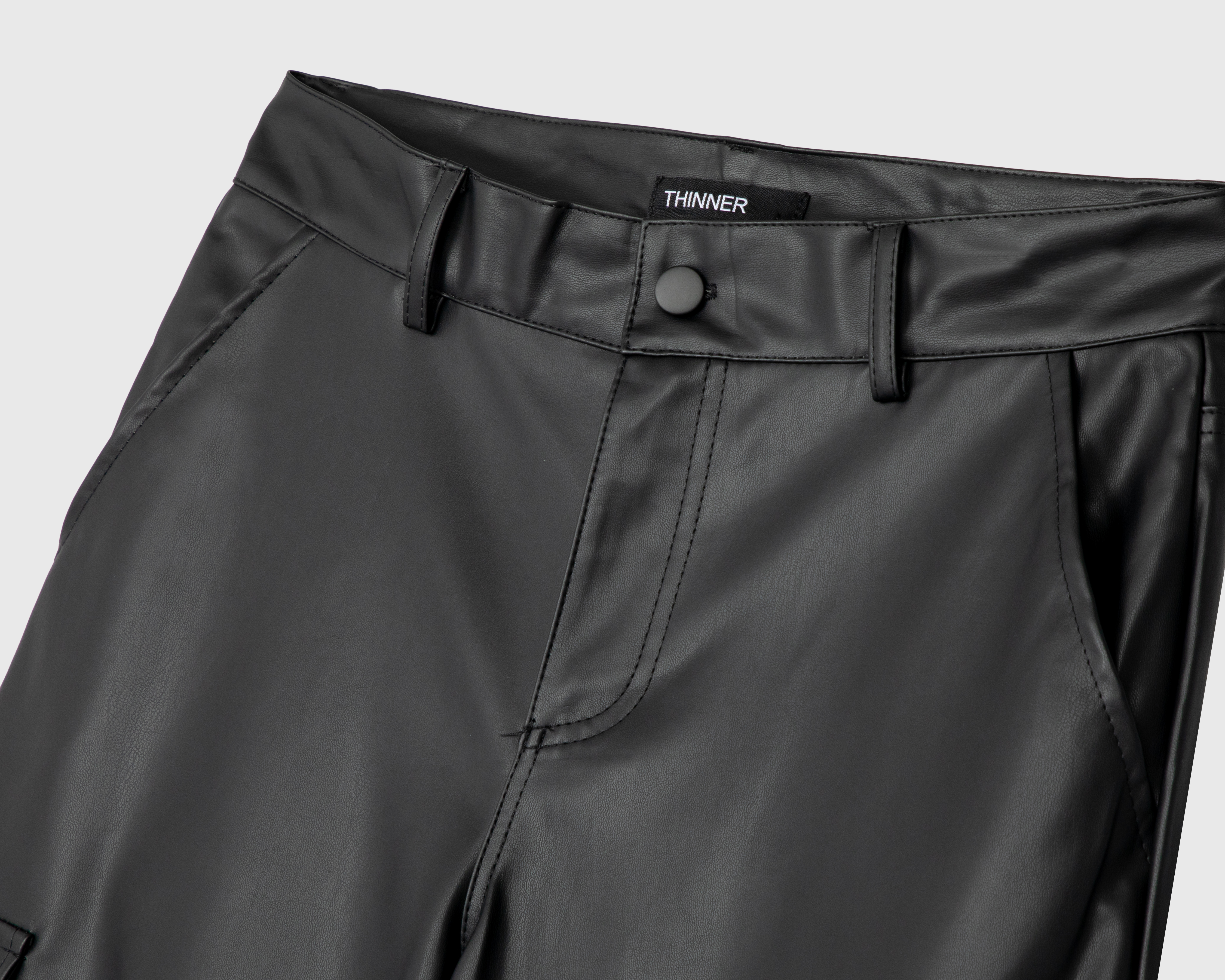 Foto 4 pulgar | Foto 3 | Pantalón Cargo Thinner tipo Cuero para Mujer
