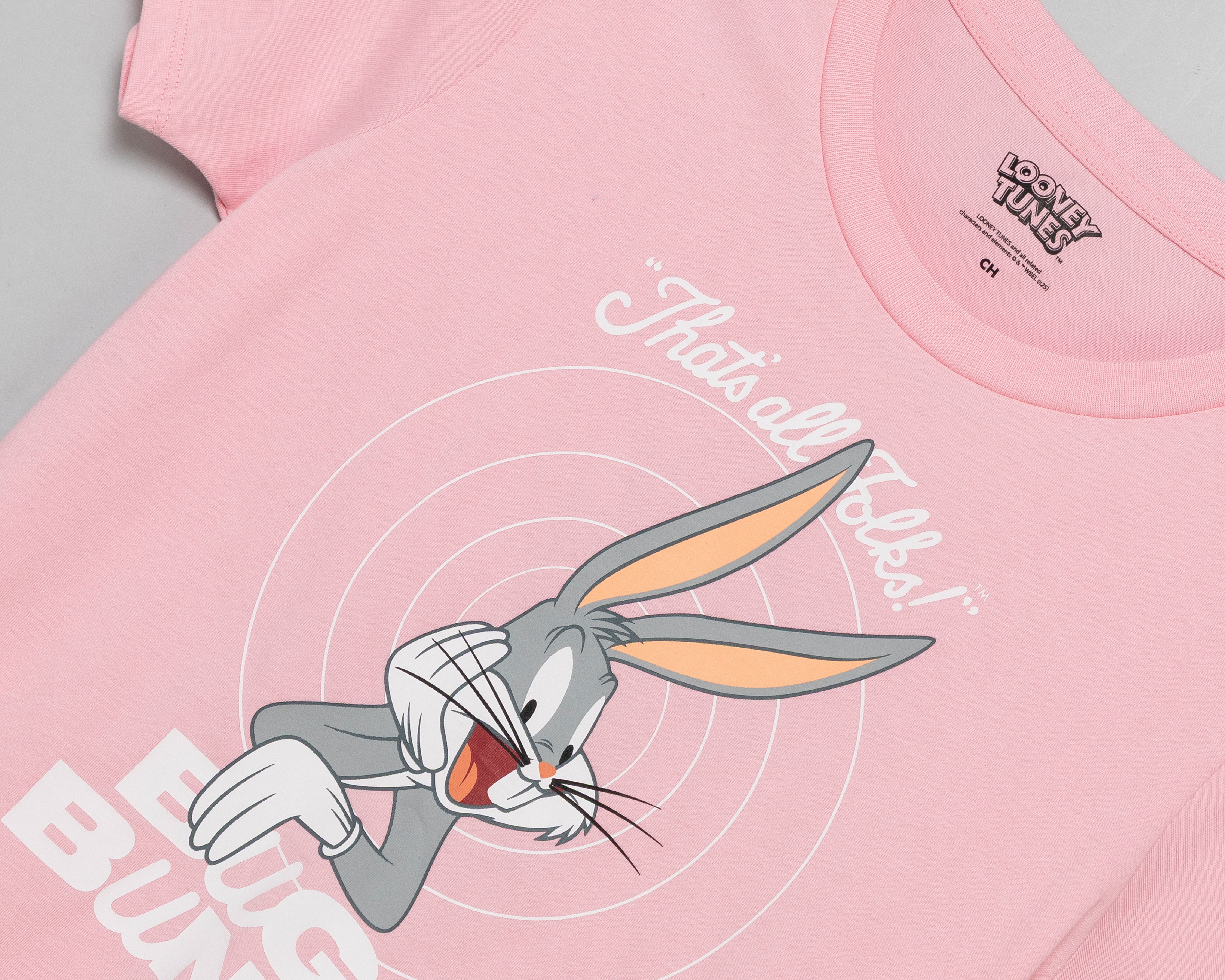 Foto 4 pulgar | Foto 3 | Playera Rosa Looney Tunes para Mujer