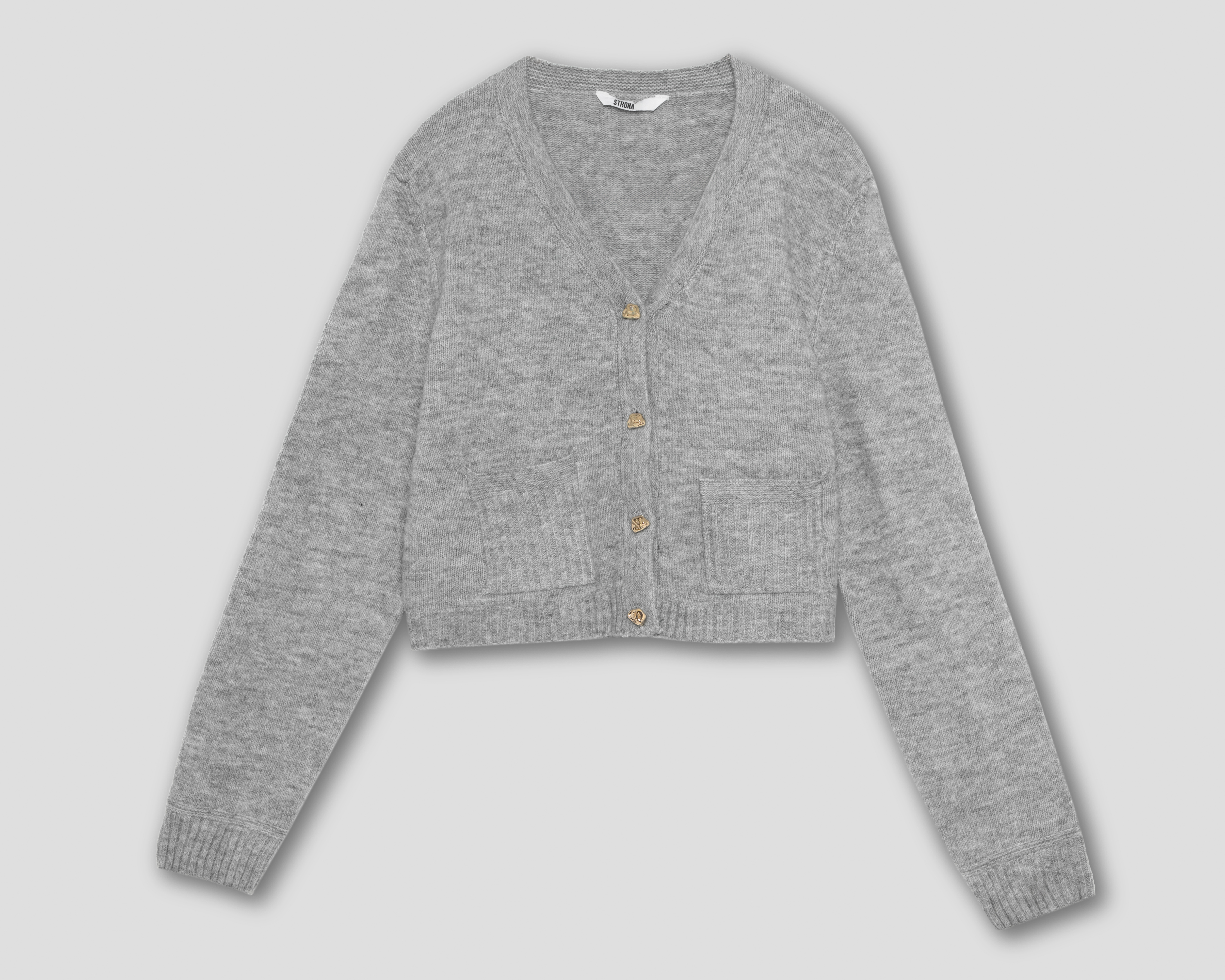 Suéter Gris Strona para Mujer