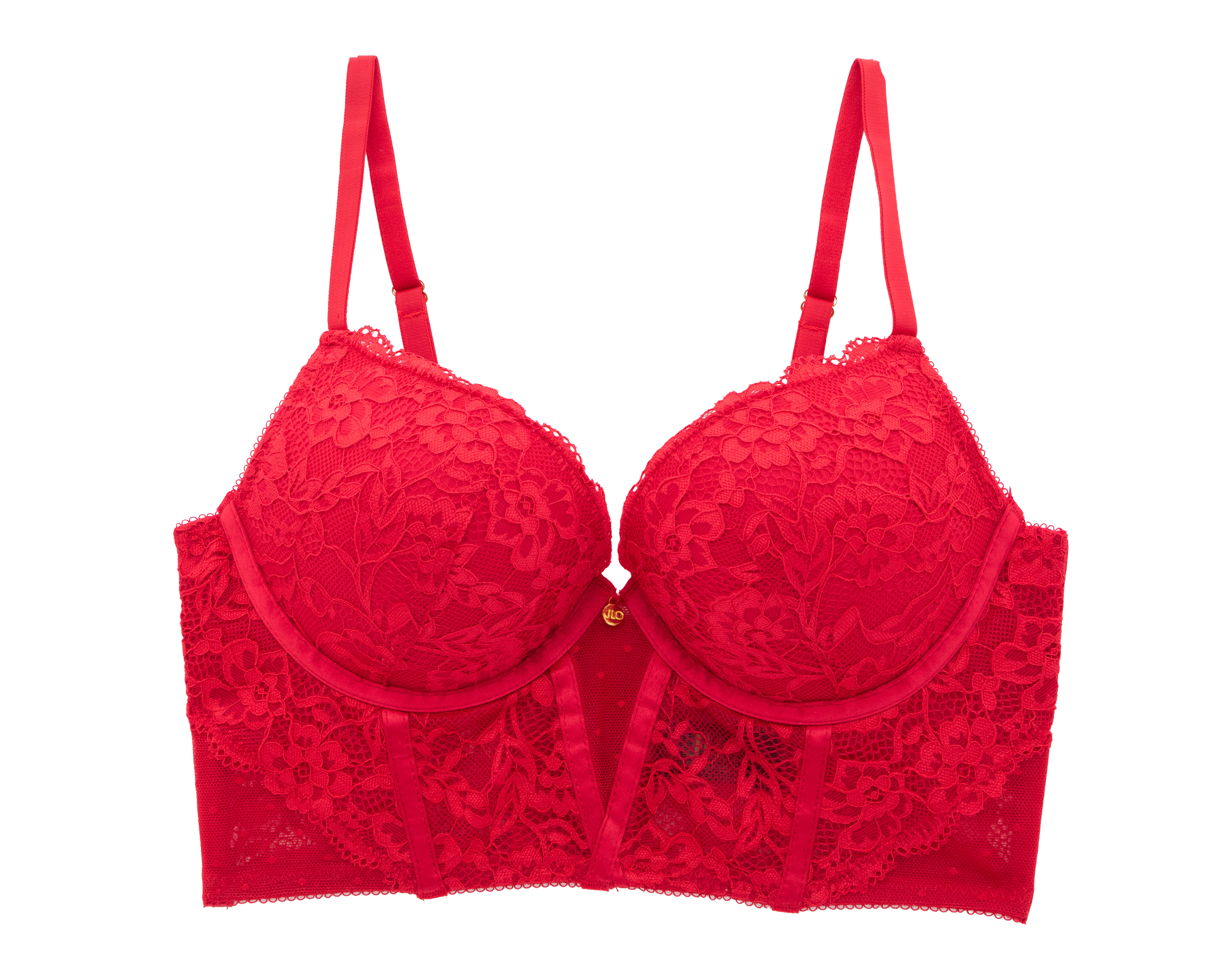 Foto 3 | Foto 3 | Coordinado de Encaje Copa Completa Rojo Jennifer Lopez