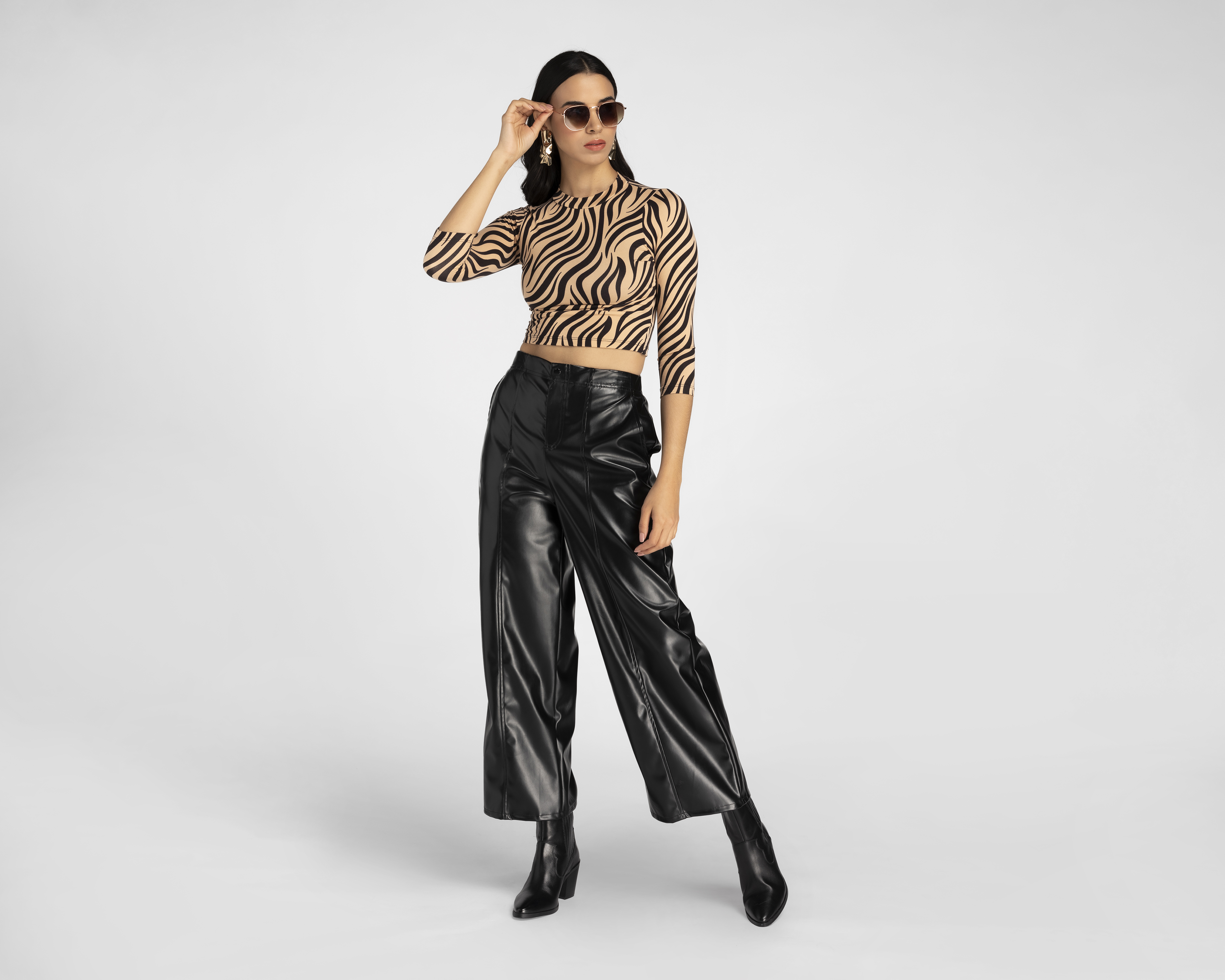 Foto 3 pulgar | Foto 2 | Blusa Sahara Manga 3/4 Estampada