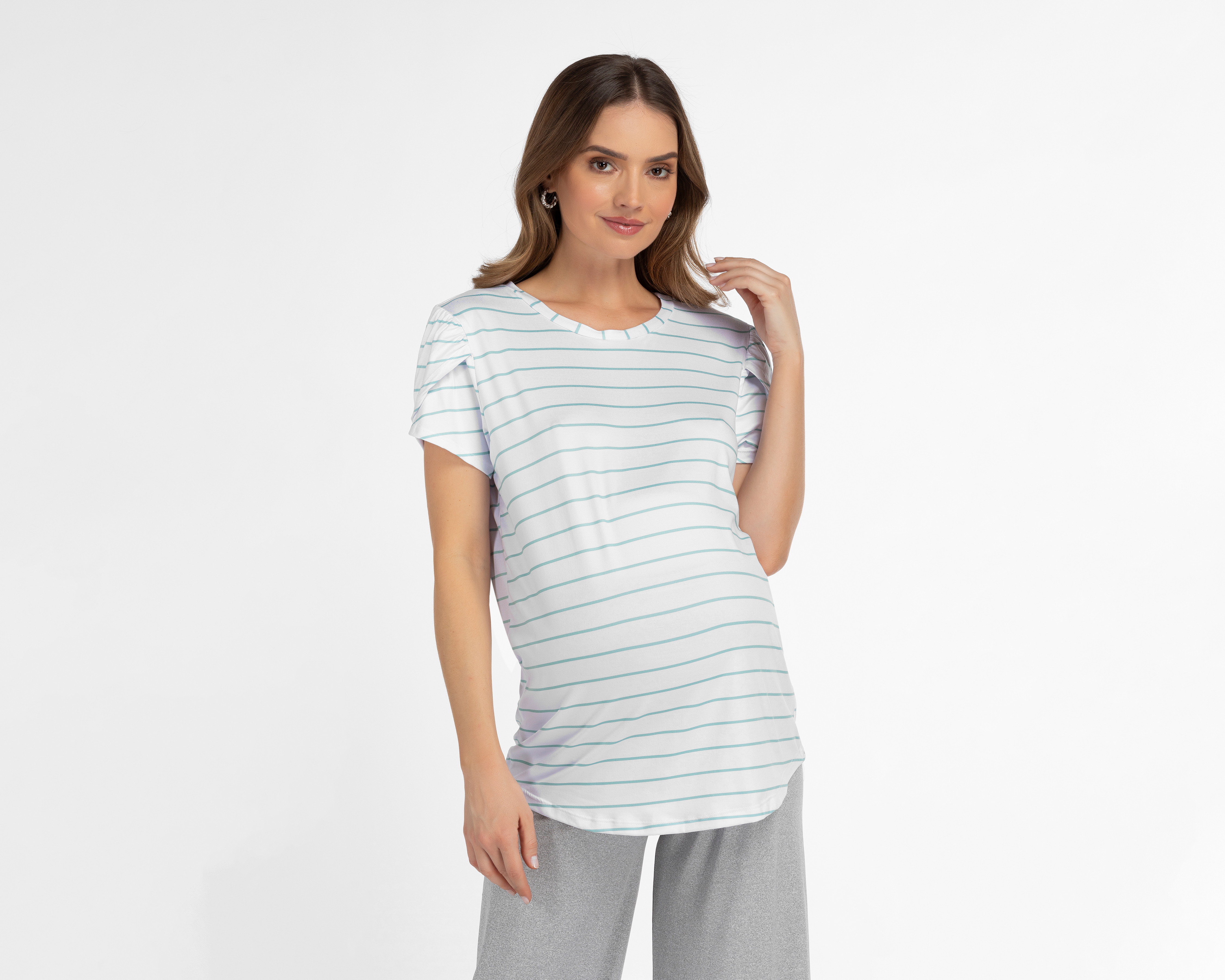 Foto 3 pulgar | Foto 2 | Playera de Maternidad Mamá Bella Manga Corta 2 Piezas