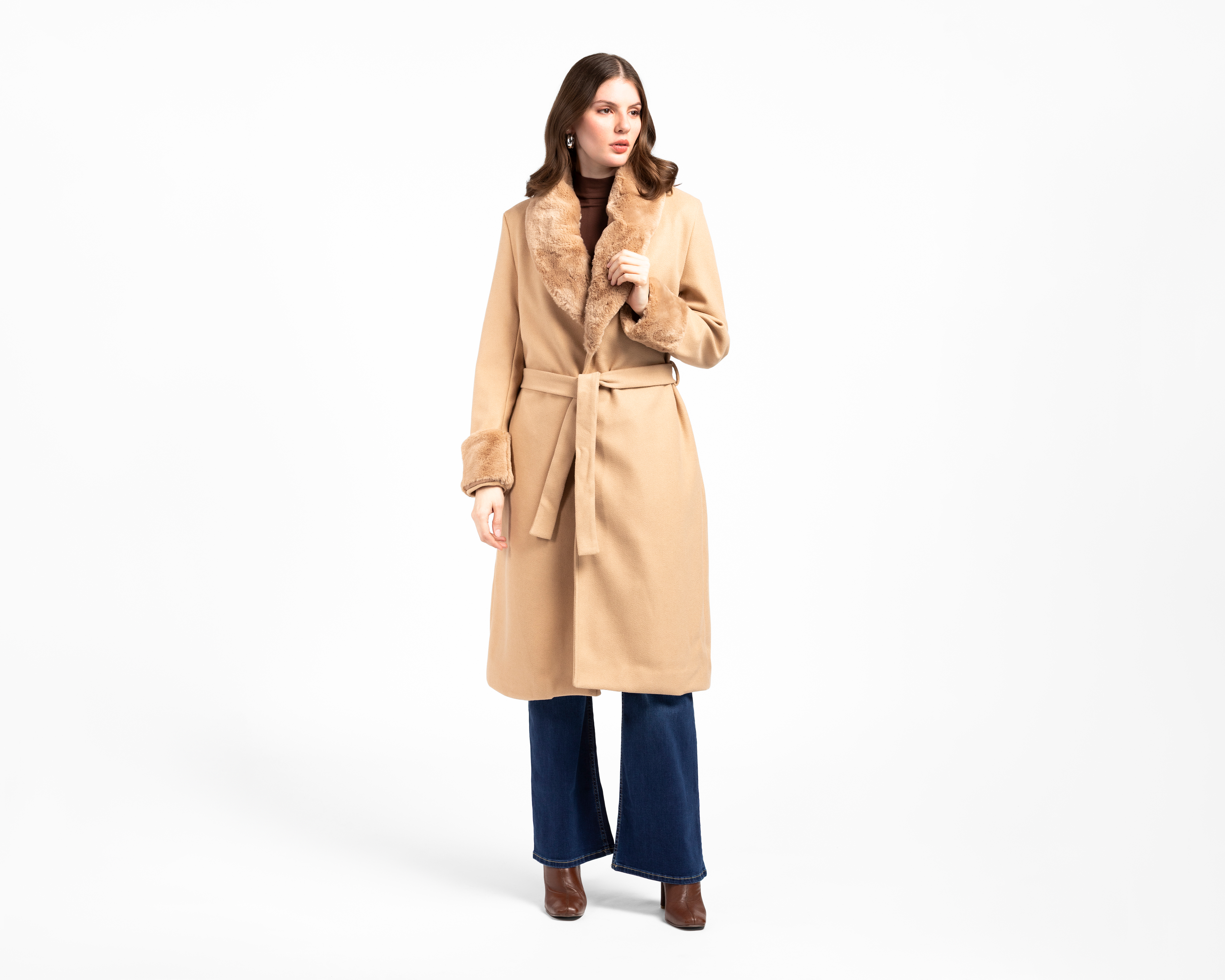 Abrigo Caqui Lady Sun para Mujer
