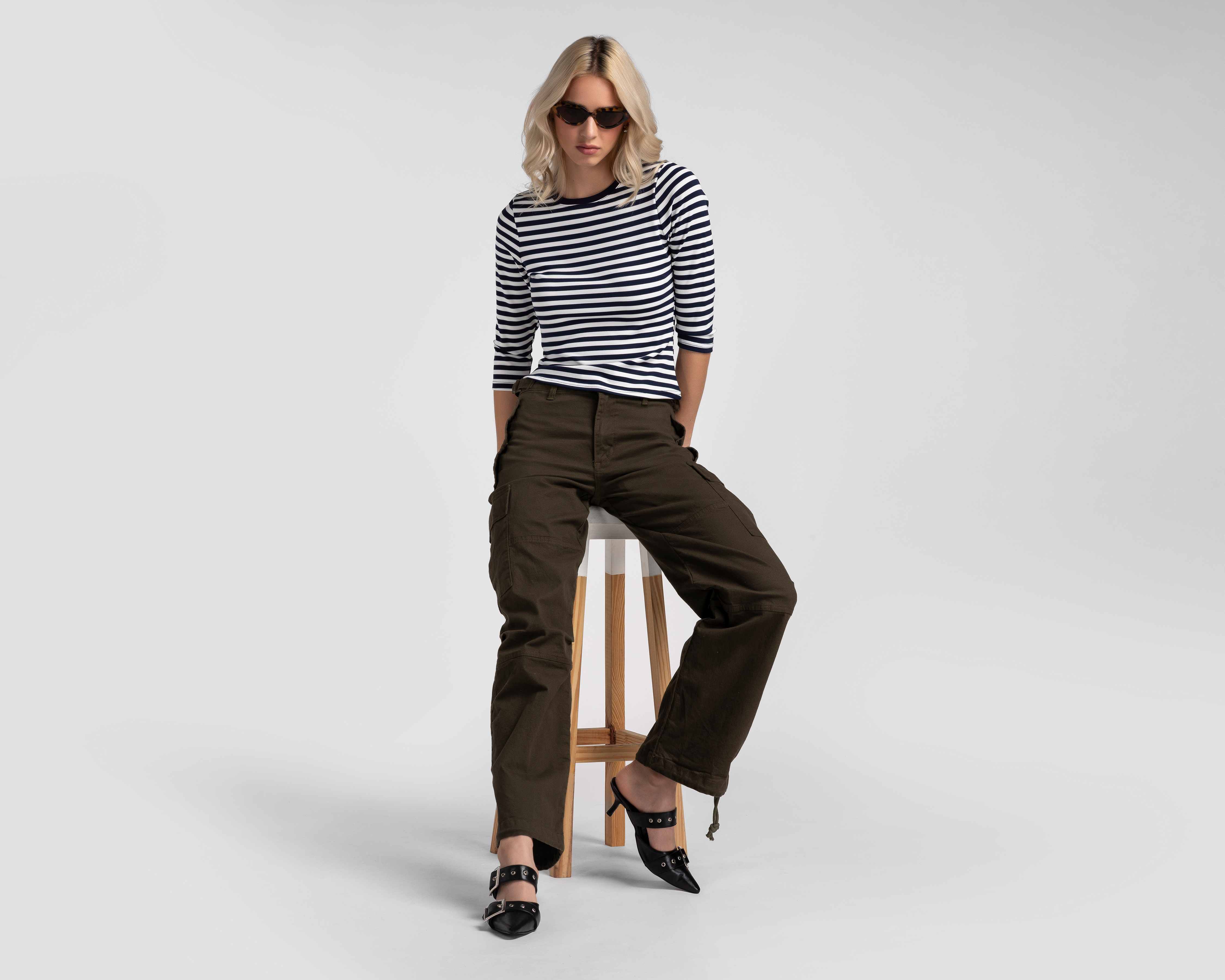 Foto 2 pulgar | Foto 1 | Playera Manga 3/4 Refill para Mujer