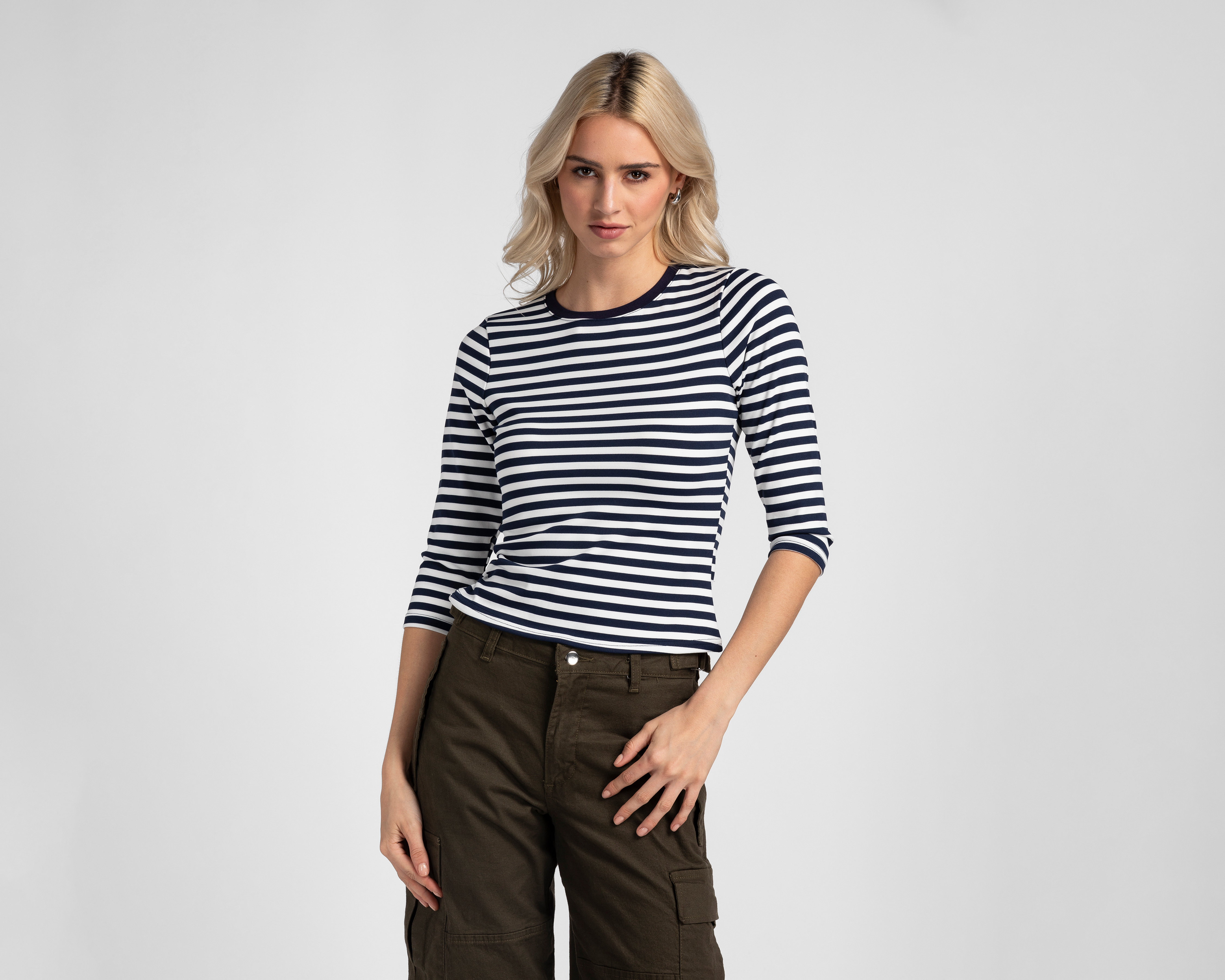 Foto 3 pulgar | Foto 2 | Playera Manga 3/4 Refill para Mujer