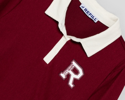 Foto 3 | Foto 3 | Playera Polo Refill Manga Larga Vino para Mujer