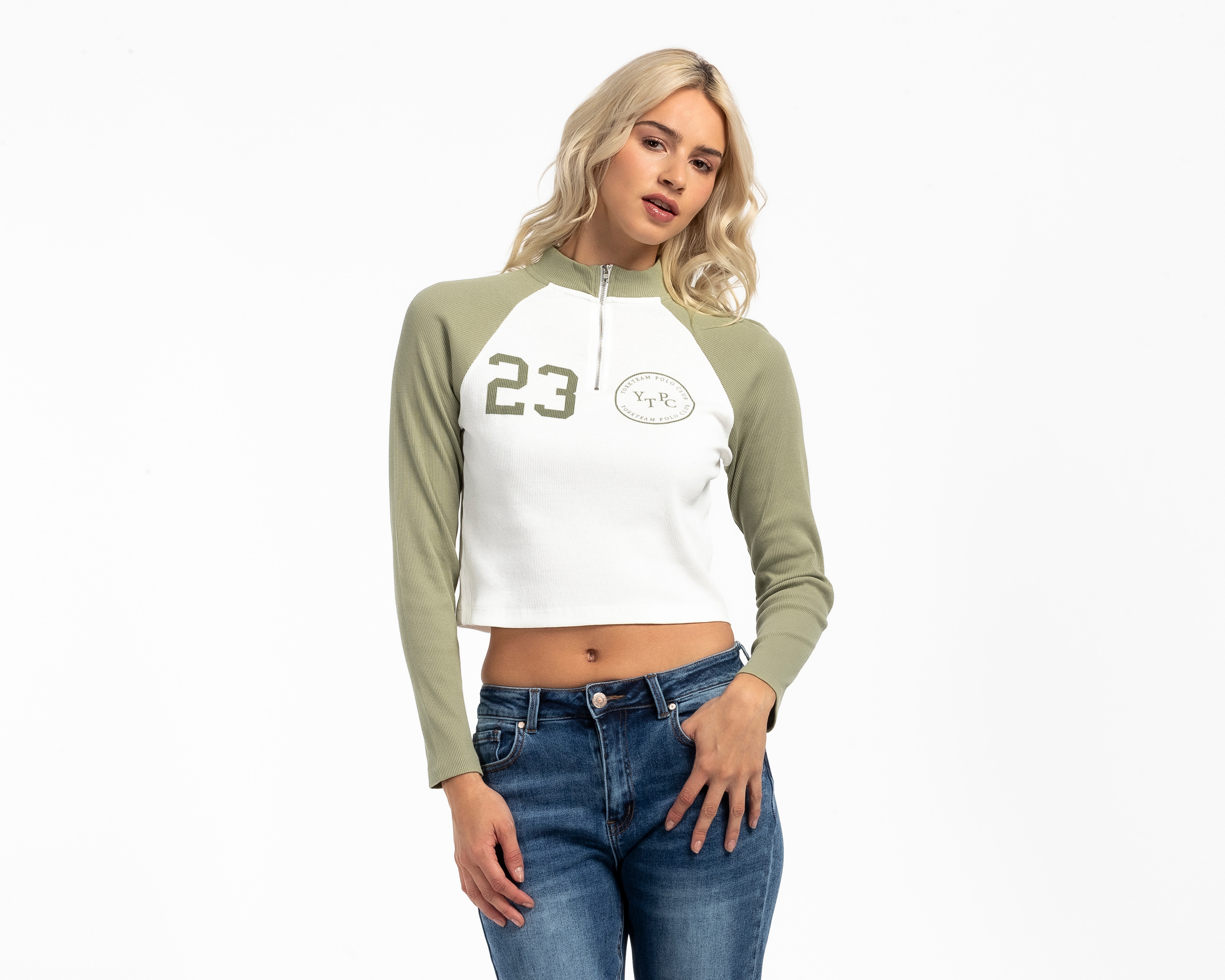 Playera Manga Larga York Team Polo Club para Mujer