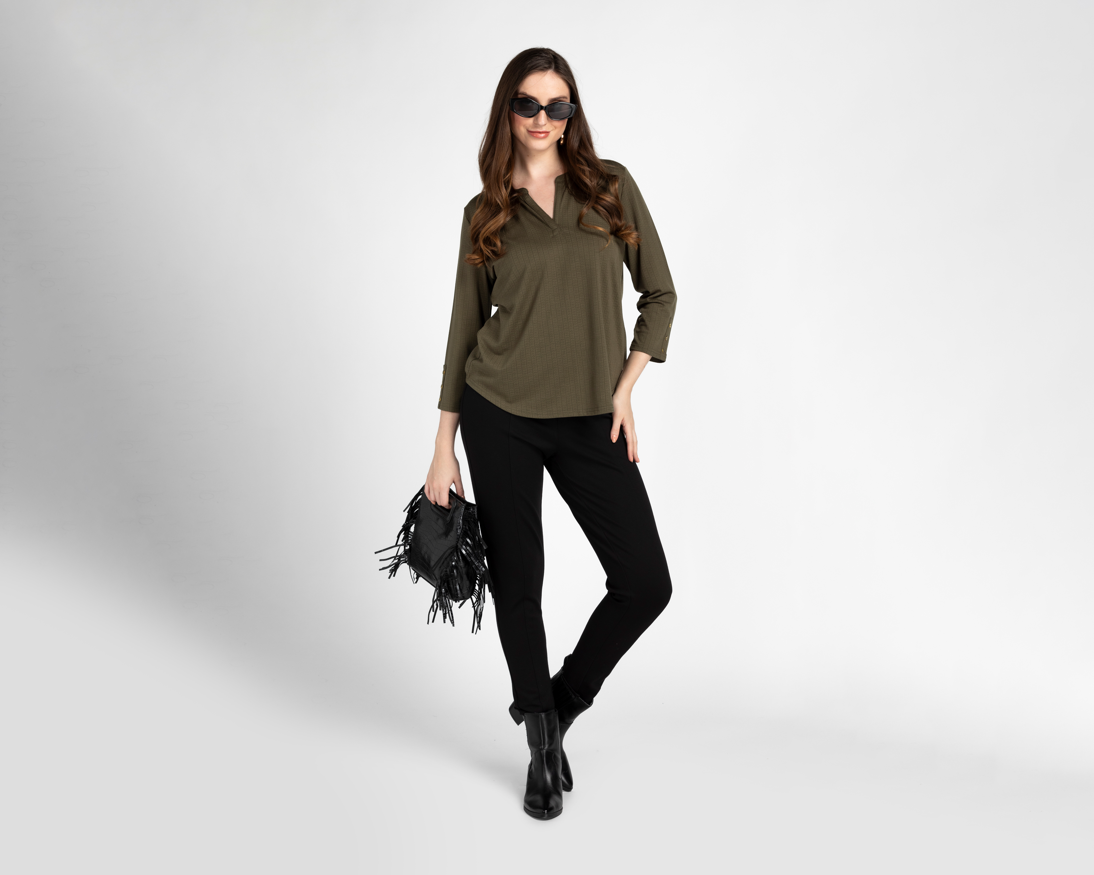 Foto 3 pulgar | Foto 2 | Blusa Lady Sun Cuello V para Mujer