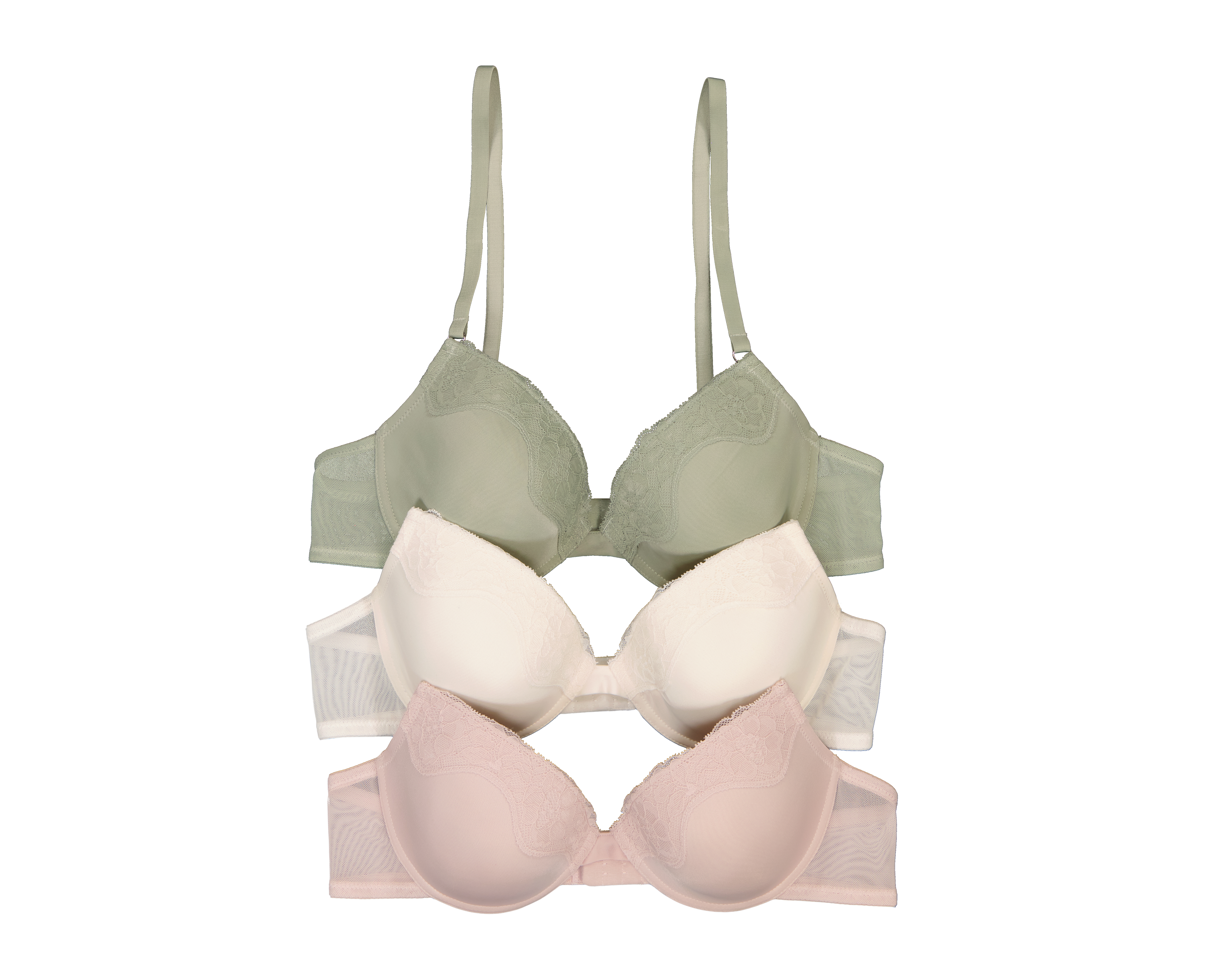 Brasier Copa Completa de Mesh Beauty Secret 3 Pack