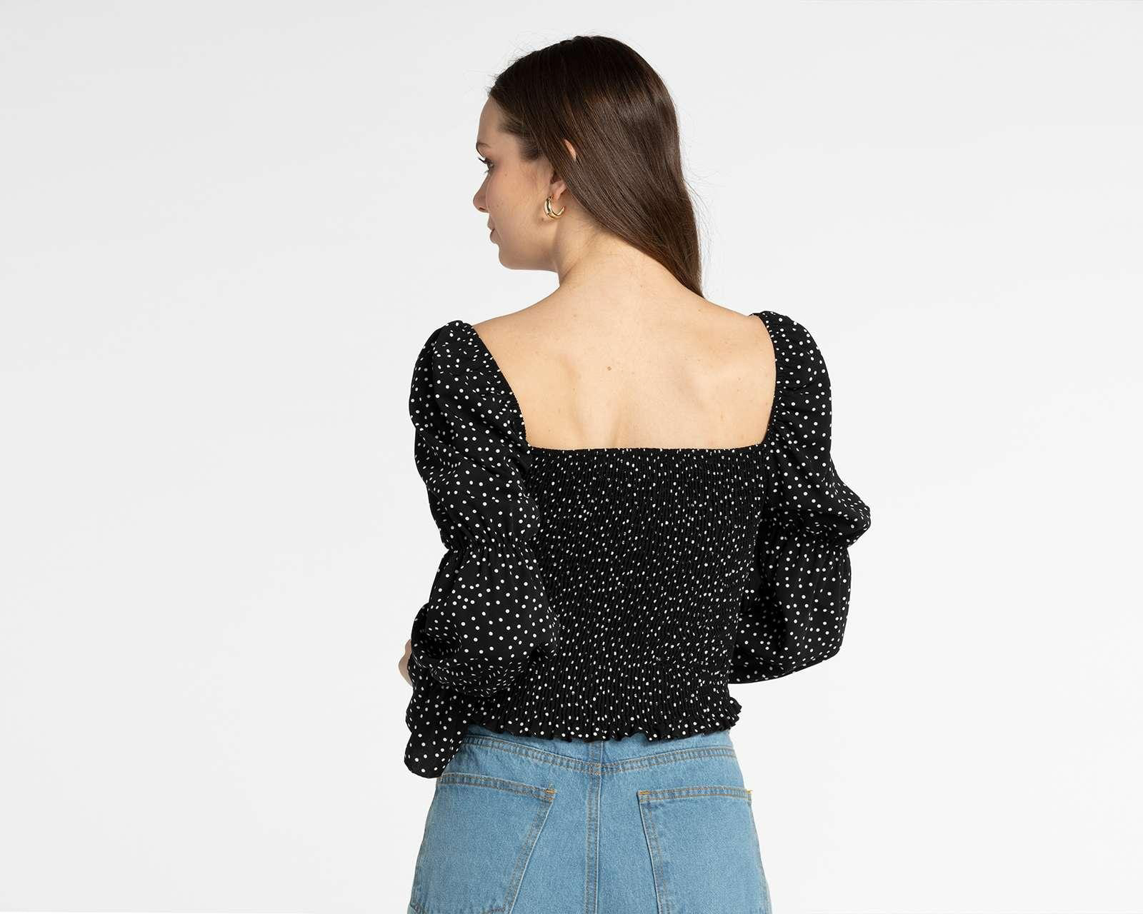 Foto 4 pulgar | Foto 3 | Blusa Thinner Manga Larga Escote Cuadrado