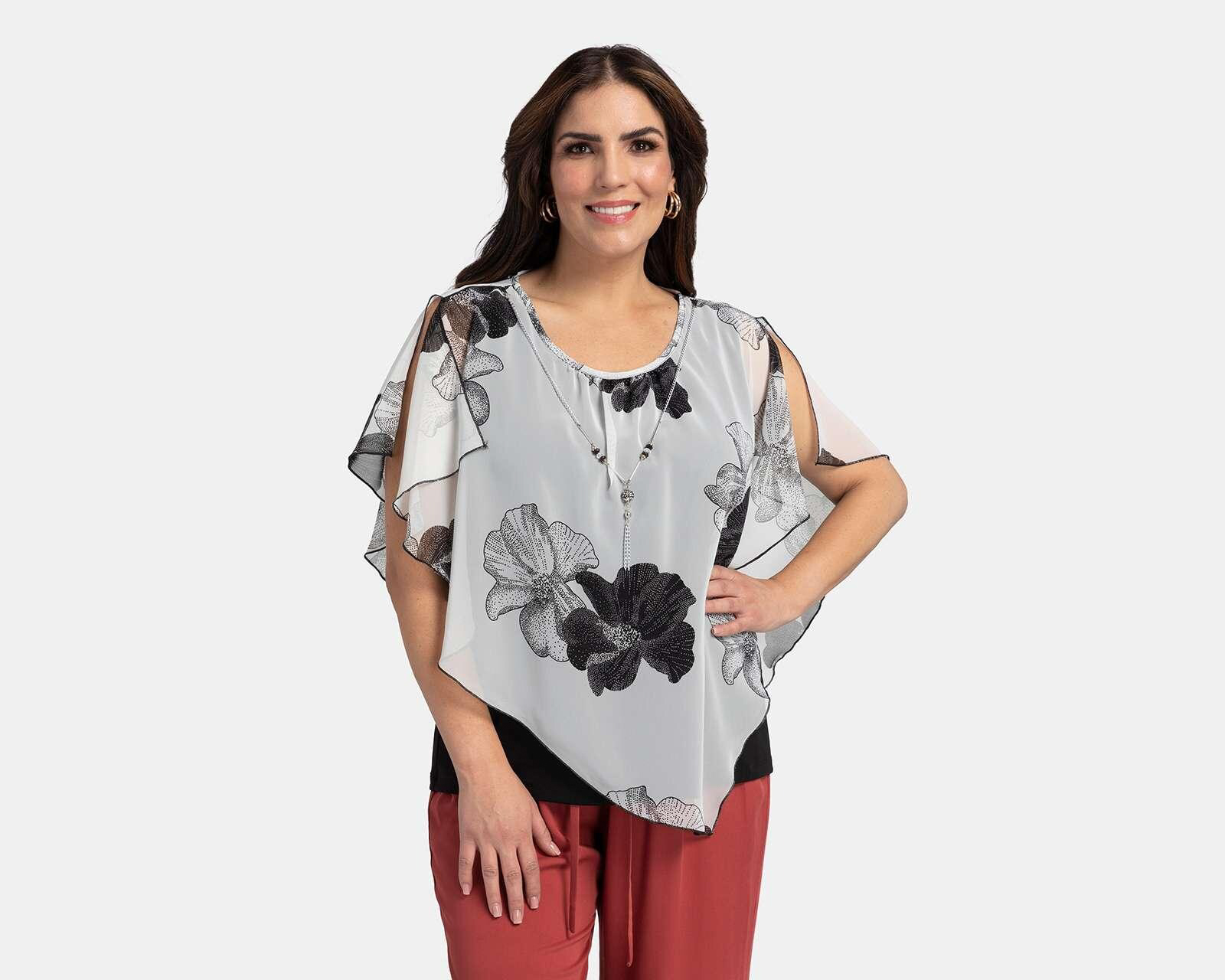 Blusa Sahara sin Mangas Estampado Floral