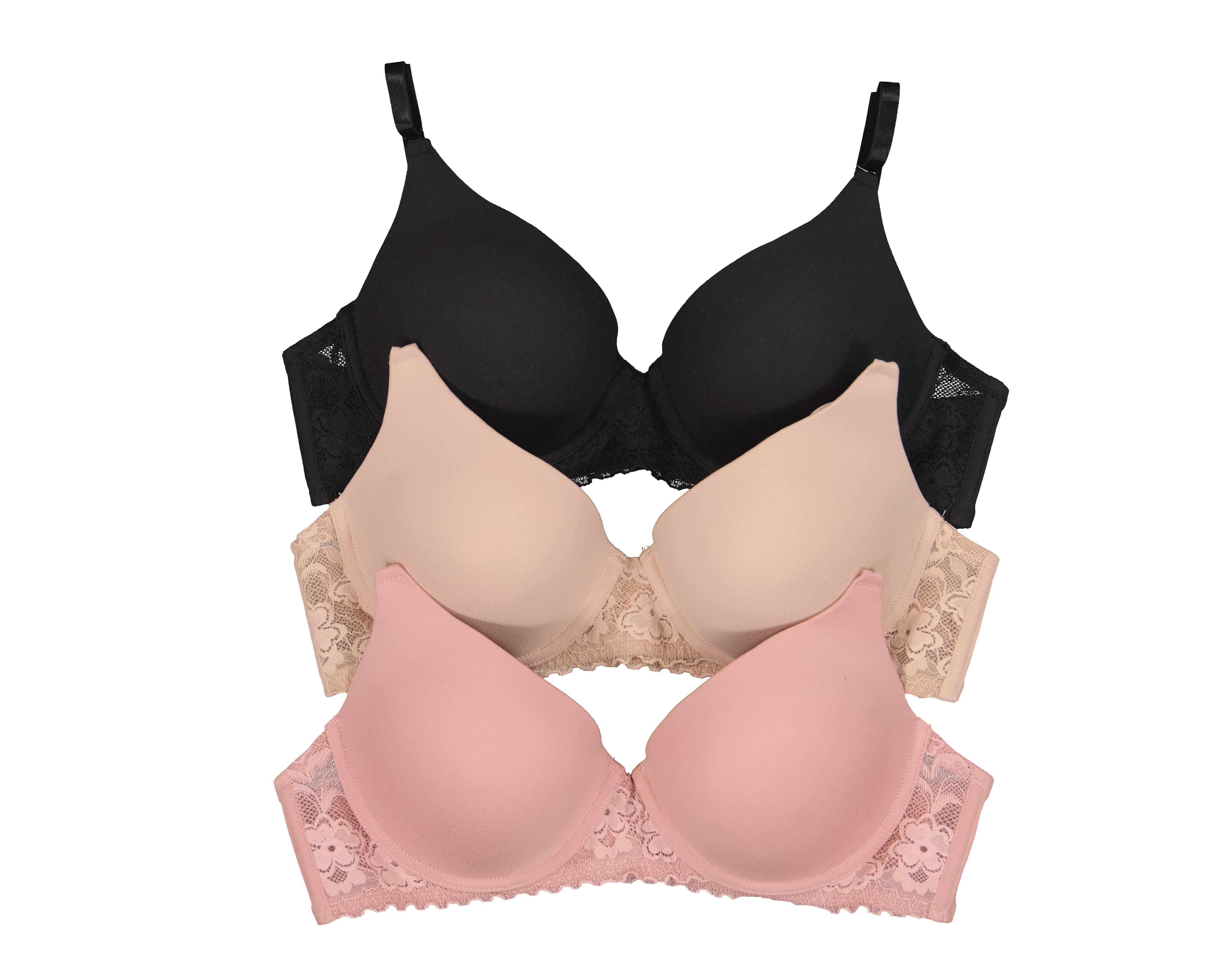 Foto 1 | Foto 1 | Brasier Copa Completa con Encaje Beauty Secret 3 Pack