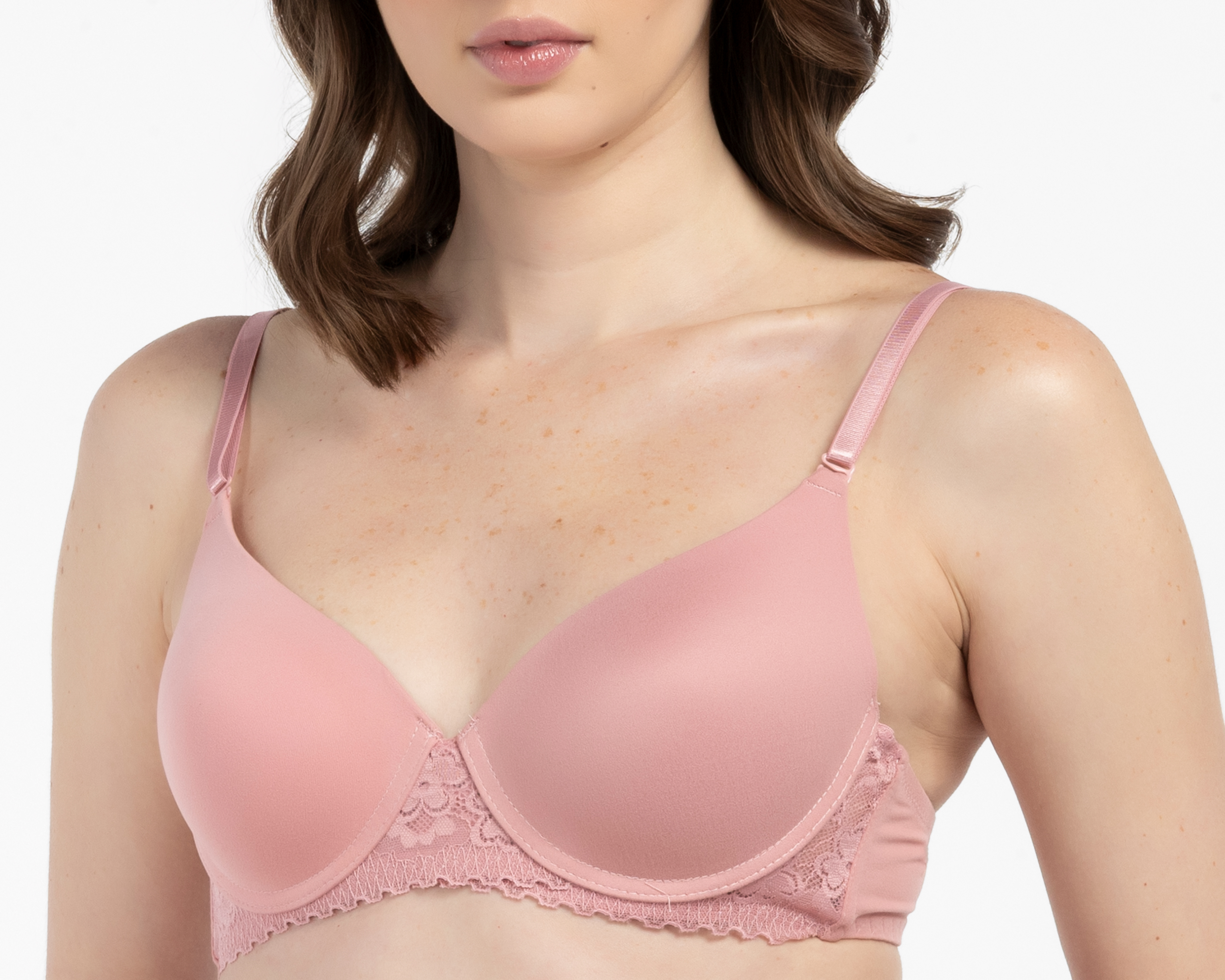 Foto 5 pulgar | Foto 4 | Brasier Copa Completa con Encaje Beauty Secret 3 Pack