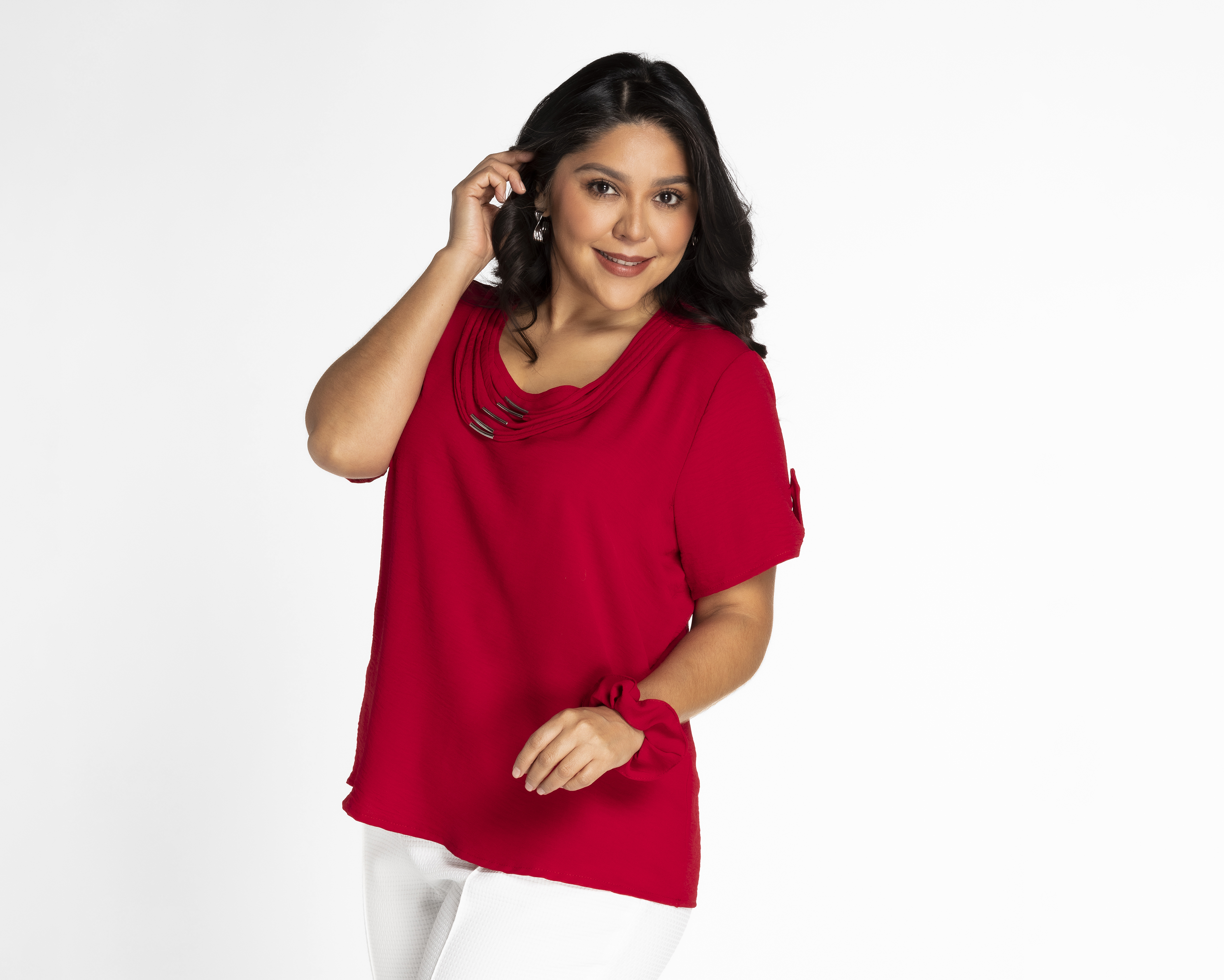 Foto 4 | Foto 4 | Blusa Sahara Manga Corta con Detalles en Cuello